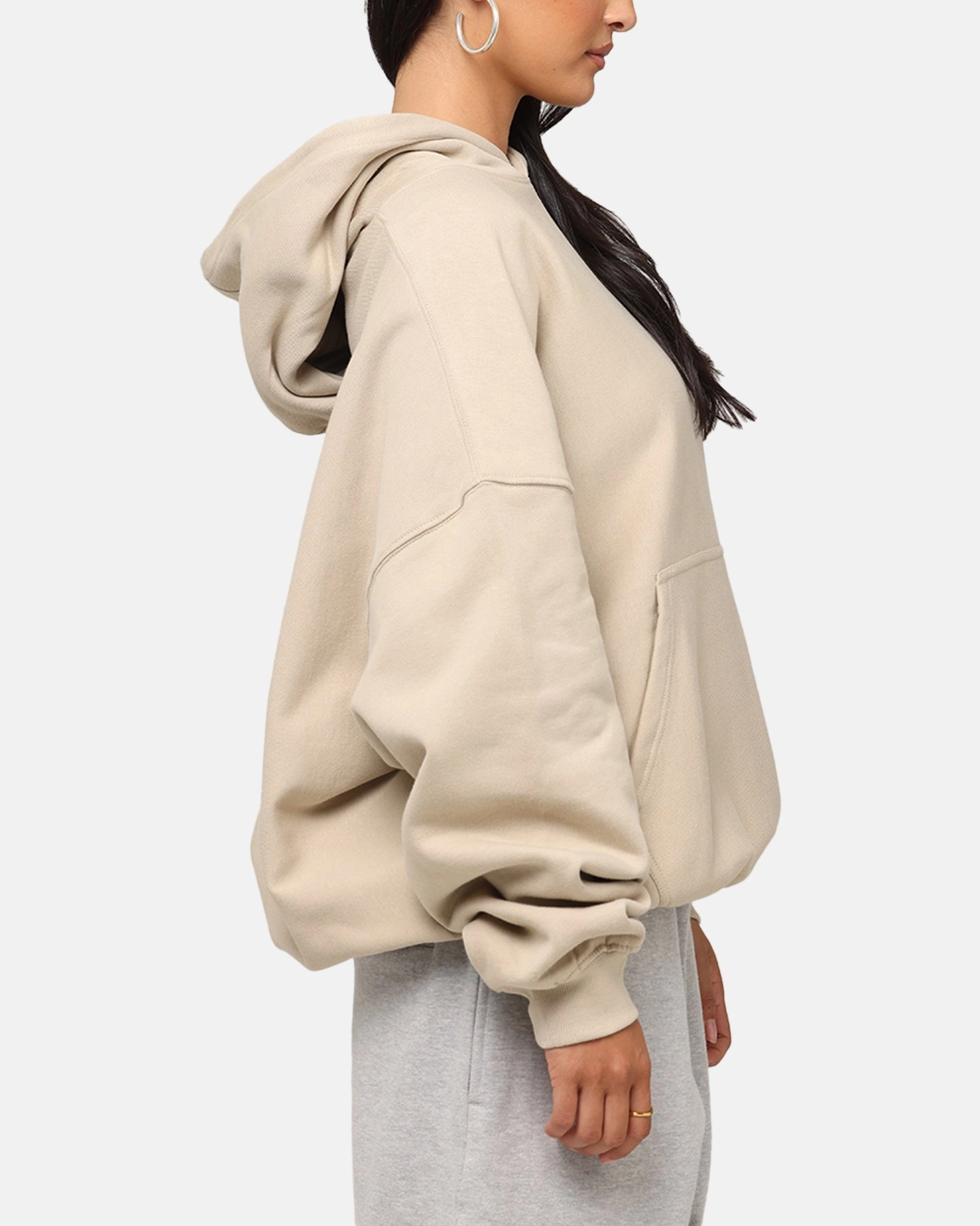 Charm Drop Hood Style Saint Morta St Valentines Boxy Hoodie Stone