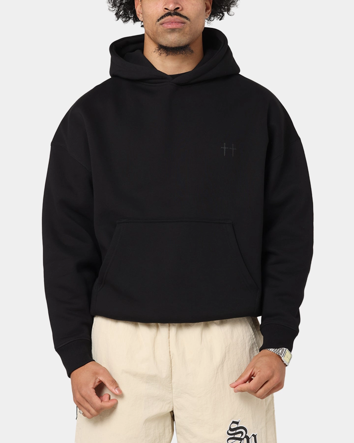 Armadillo like Saint Morta Studios Boxy Hoodie Black