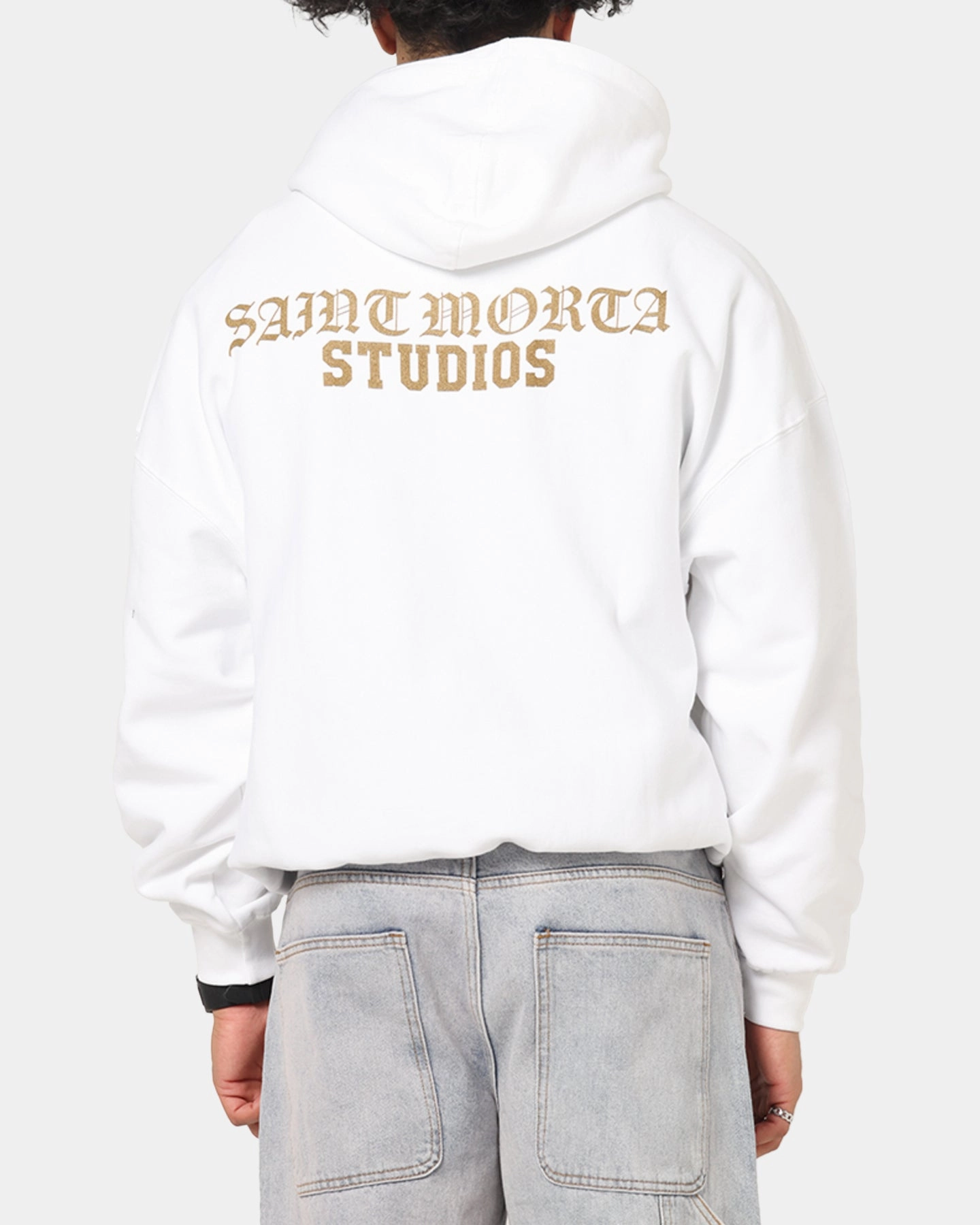 Button up pockets Saint Morta Studios Boxy Hoodie White