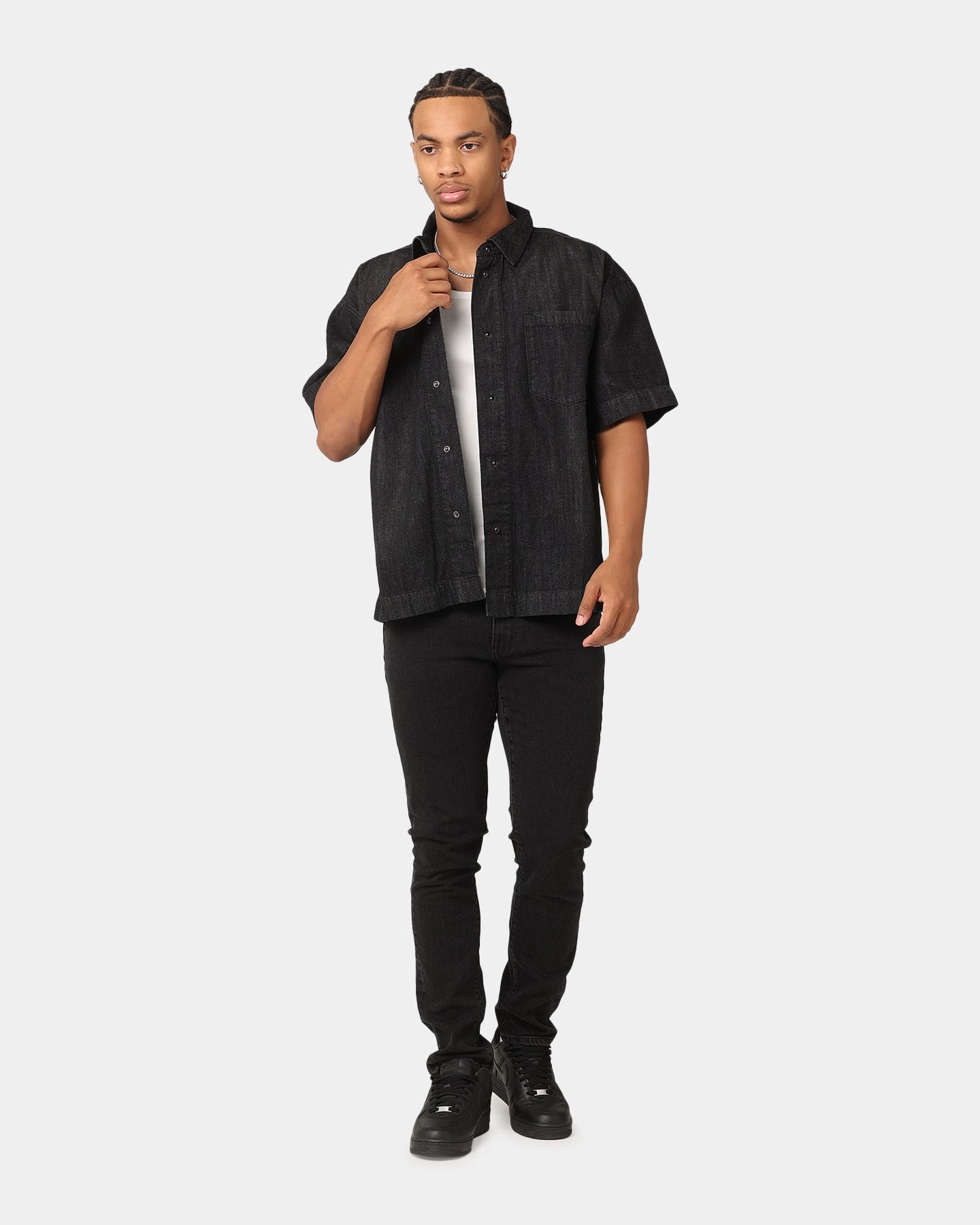 Must Have Wear Saint Morta Tapered Denim Jeans Washed Black