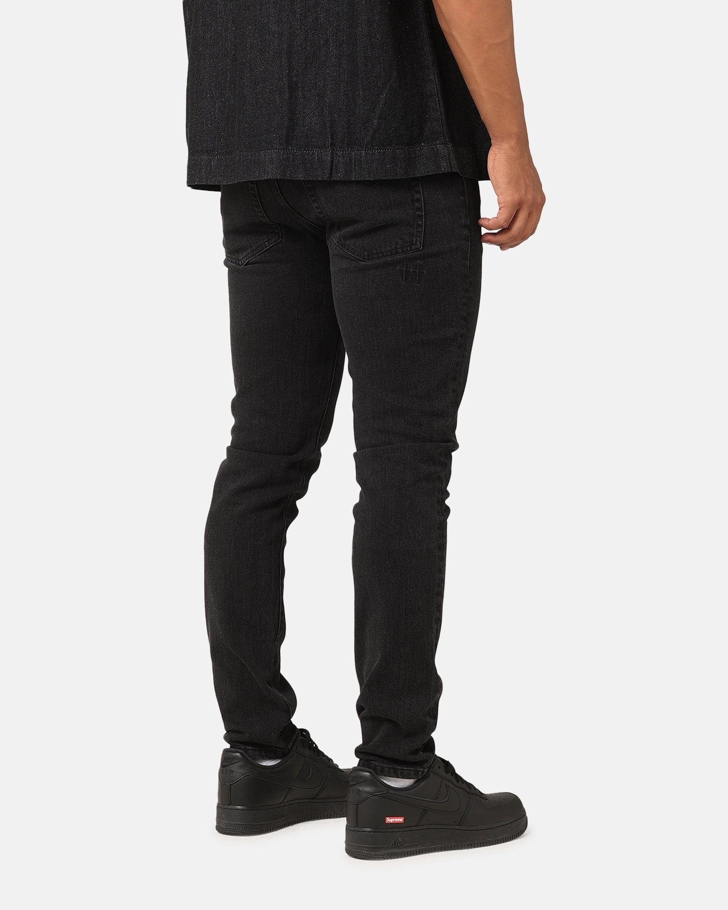 Saint Morta Tapered Denim Jeans Washed Black Vibrant Bold Look Street Fashion Breathable Lining System