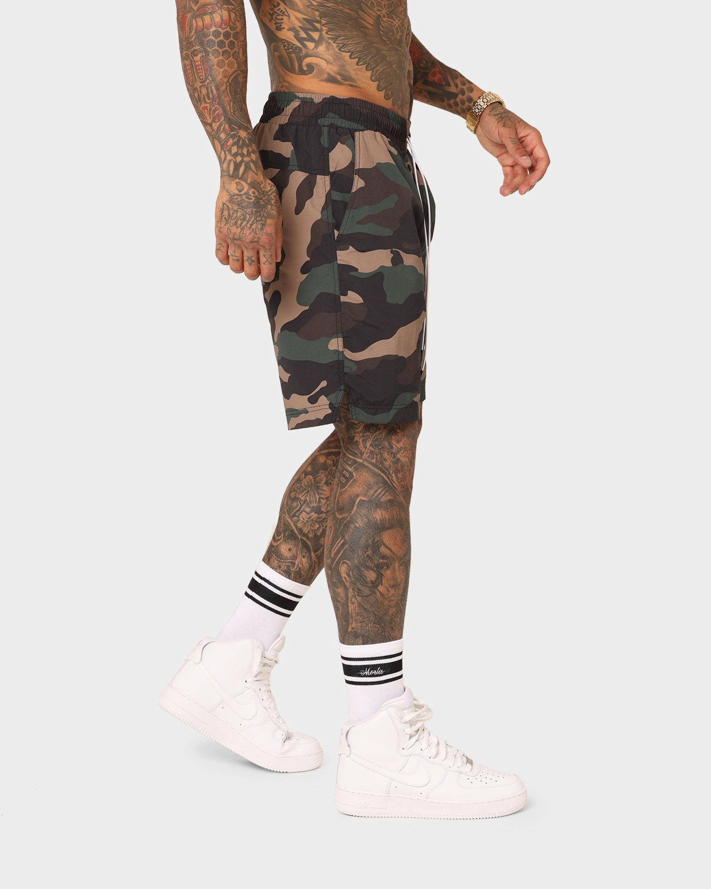 Saint Morta Timeless Camo Beach Shorts Woodland Camo Warm Fit