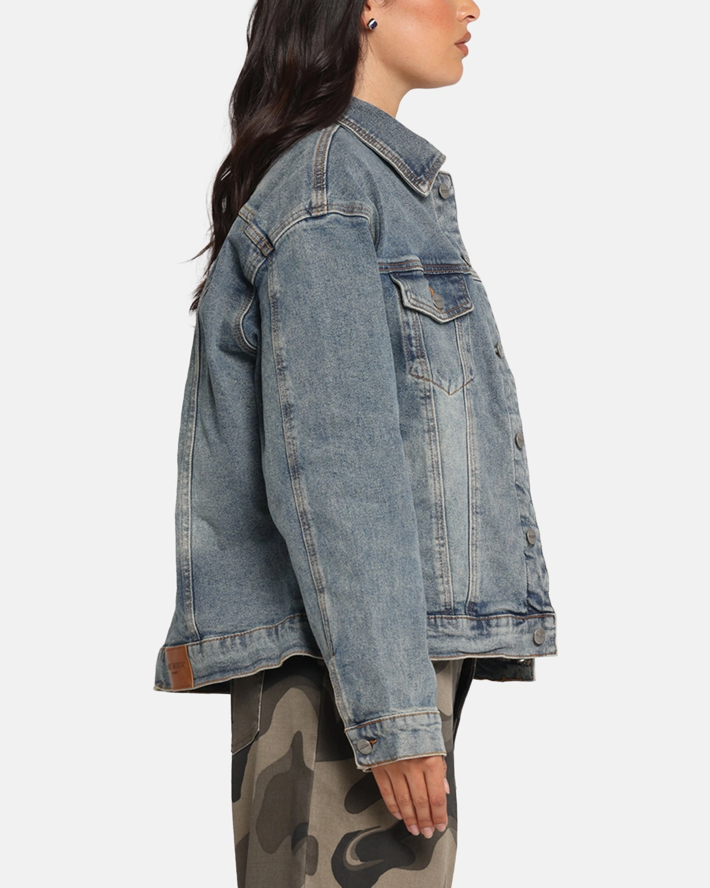futuristic Allow Saint Morta Trucker Denim Jacket Dirty Denim