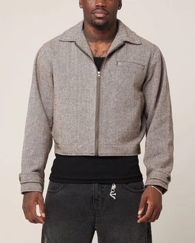 Saint Morta Tweed Cropped Jacket Brown hiker