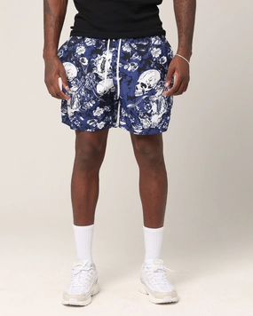 Saint Morta Undying Beach Shorts Navy/White Stretch waistband Sweat Wicking Channels