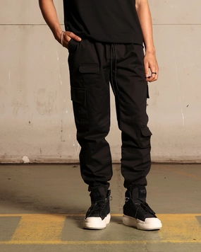 Slim Silhouette Casual Comfort Look Saint Morta Utility Joggers Black