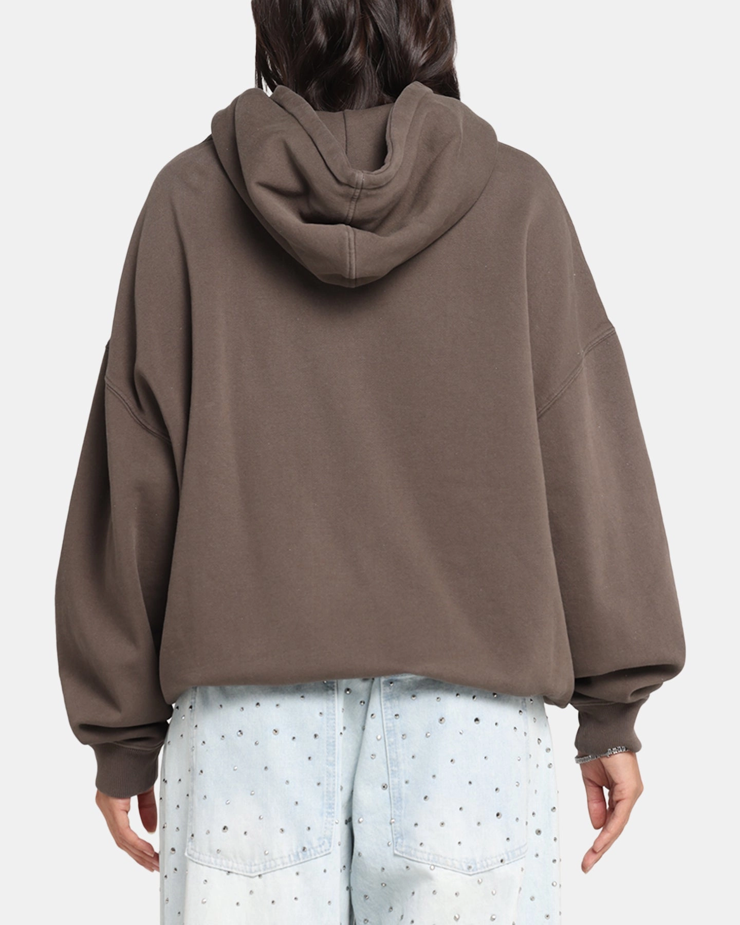 Multi Panel Construction Saint Morta Vision Boxy Hoodie Brown