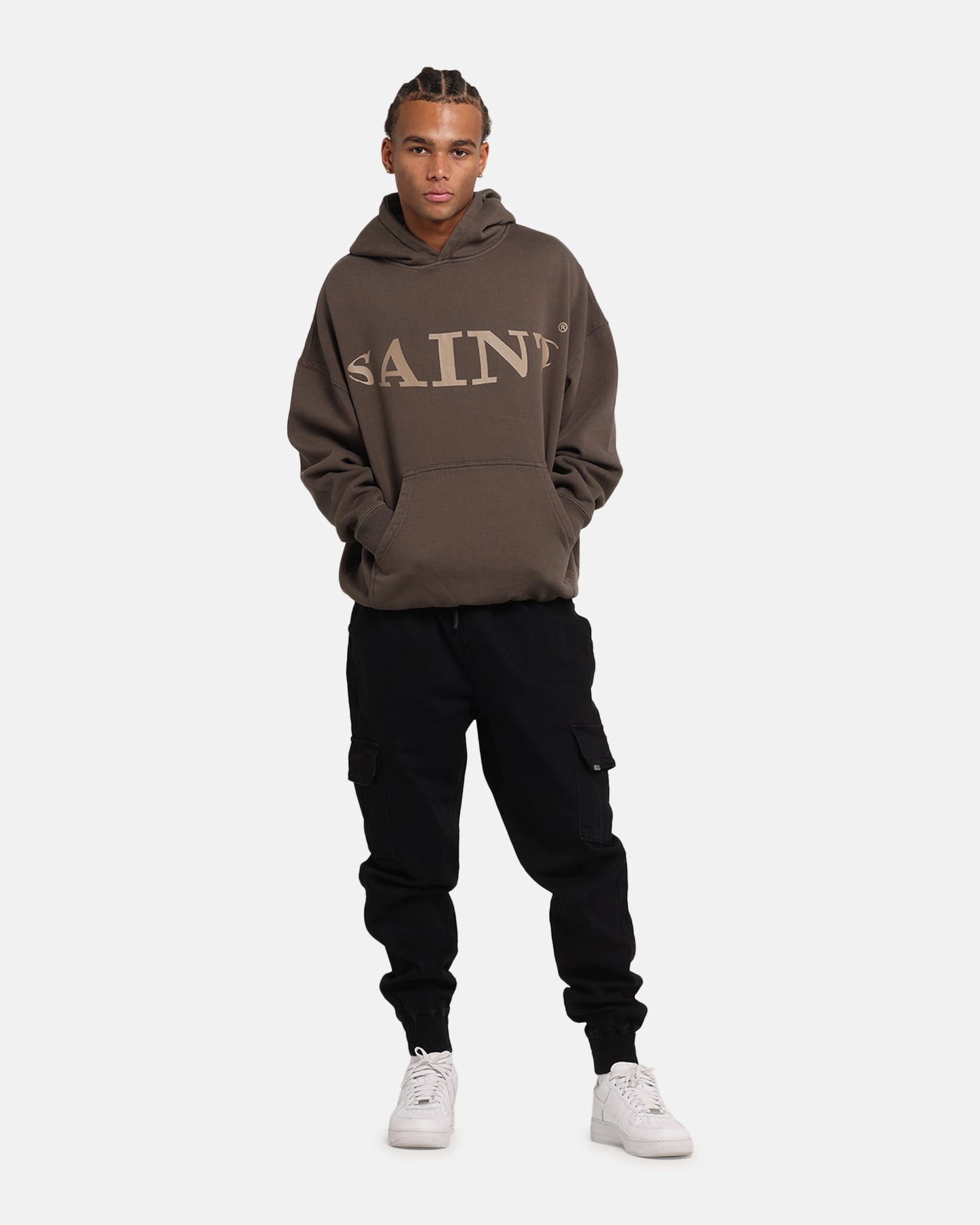 youth choice Saint Morta Vision Boxy Hoodie Brown