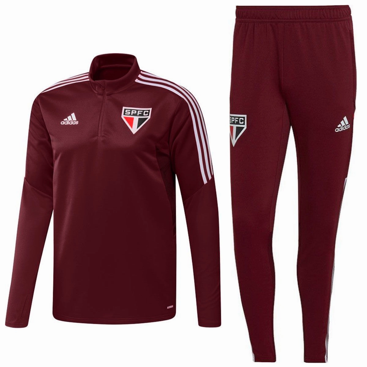 Sao Paulo training technical Soccer tracksuit 2021/22 - Adidas advertising Wi-Fi