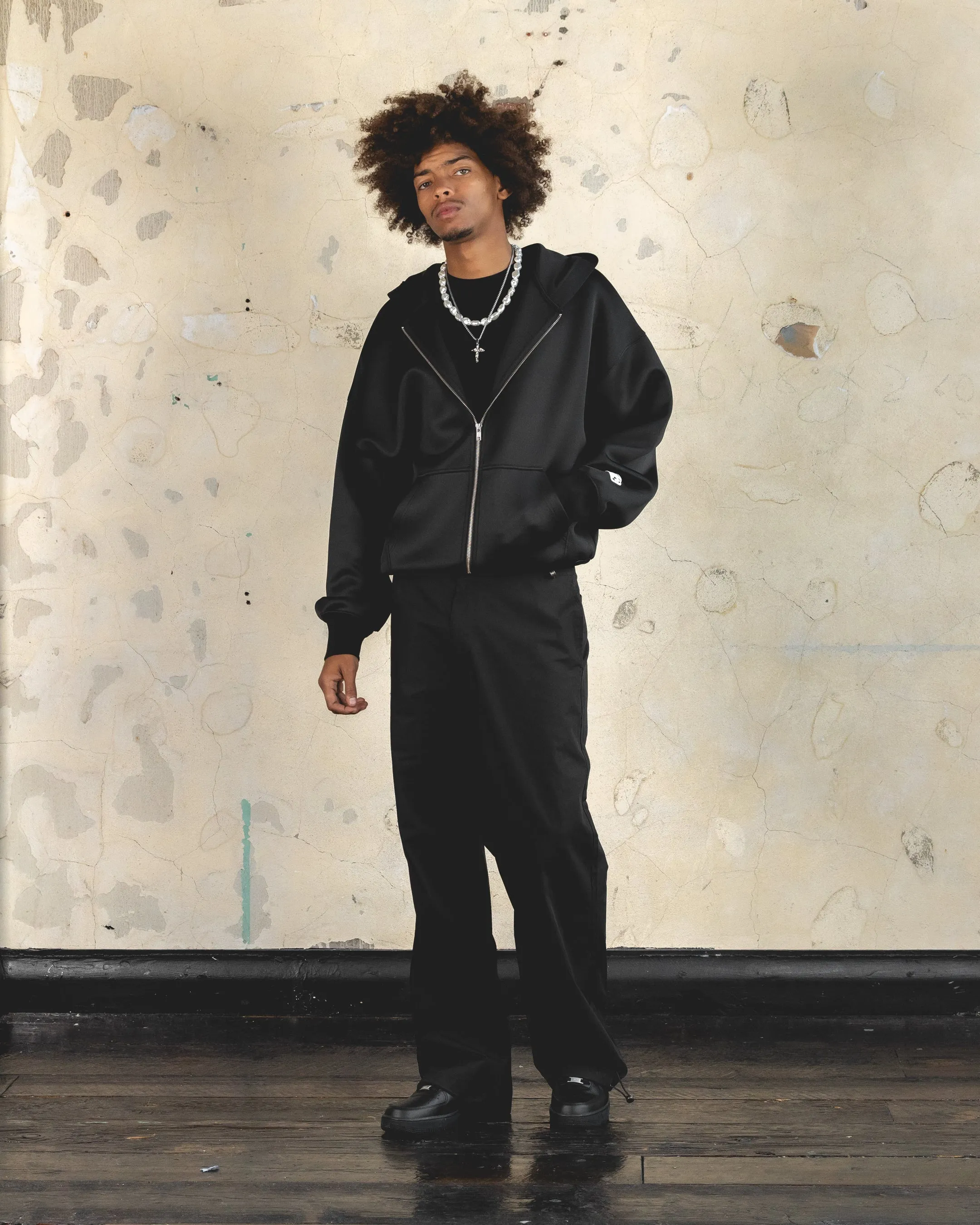 404 Function Zip Hoodie Black Layered Security Pockets Fashion Vibe