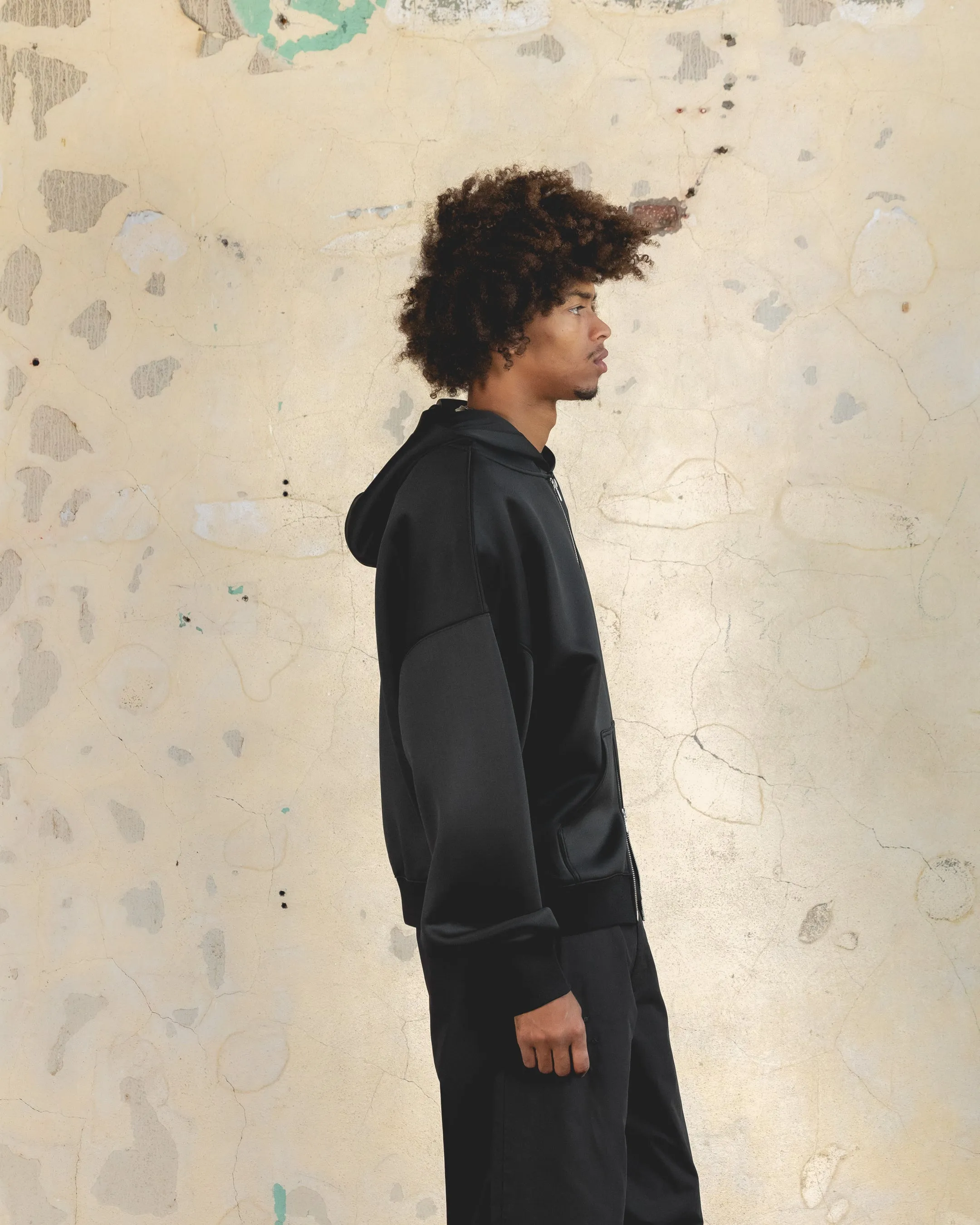 Laser Cut Vents Status 404 Function Zip Hoodie Black