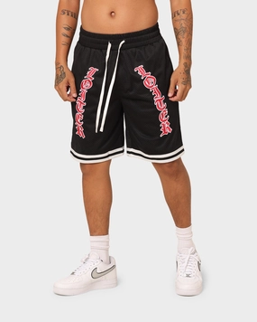 Loiter Script Ball Shorts Black FoldOverClosure