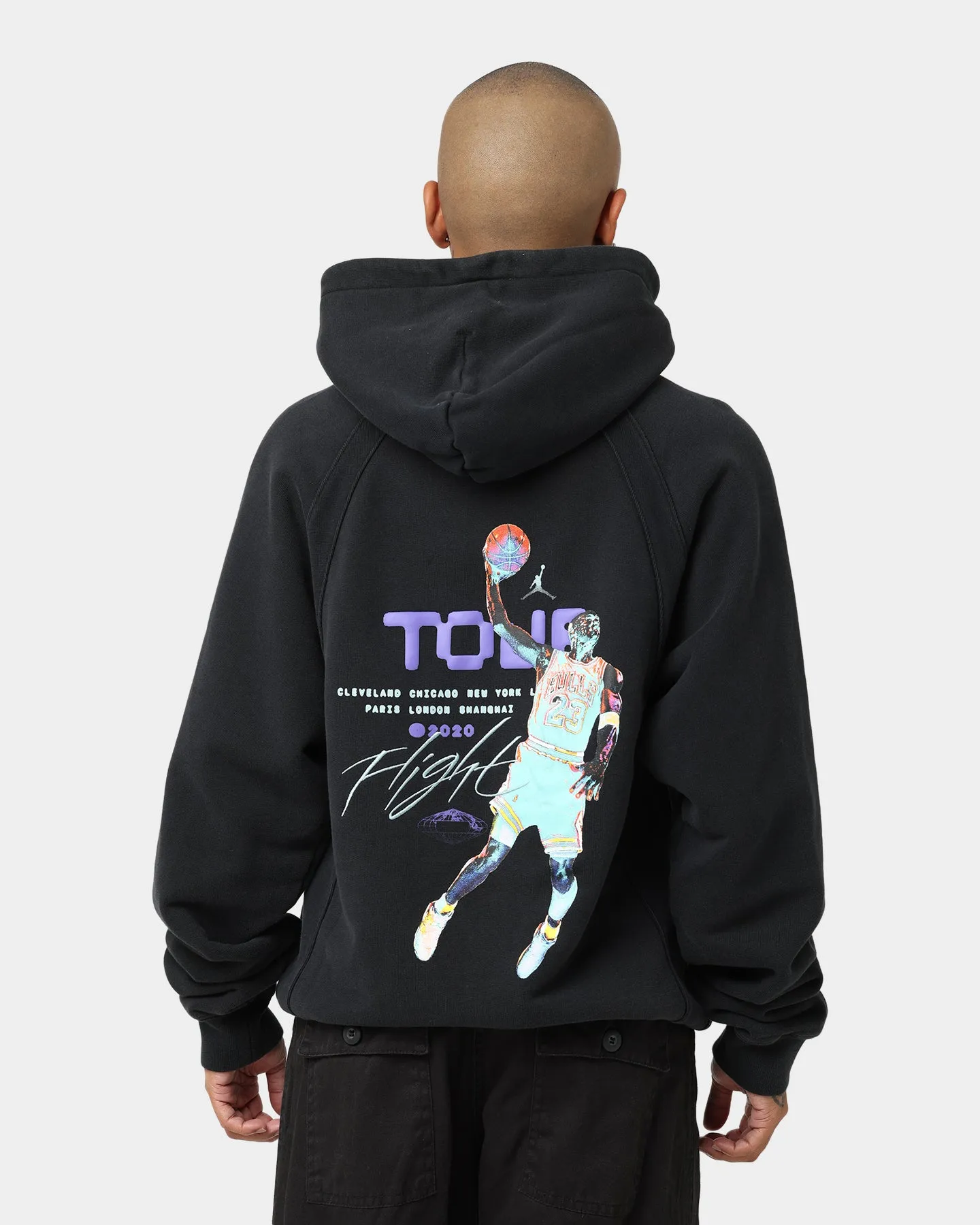 Jordan Flight Heritage French Terry Pullover Hoodie Black Windproof Barrier Design suitable for formal meetings