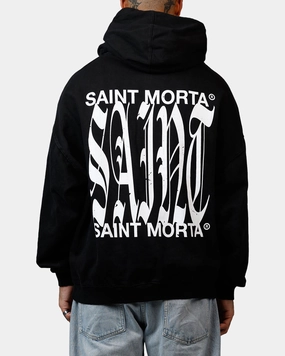 Saint Morta Ye Old Boxy Hoodie Black Circumstance All Day Comfort