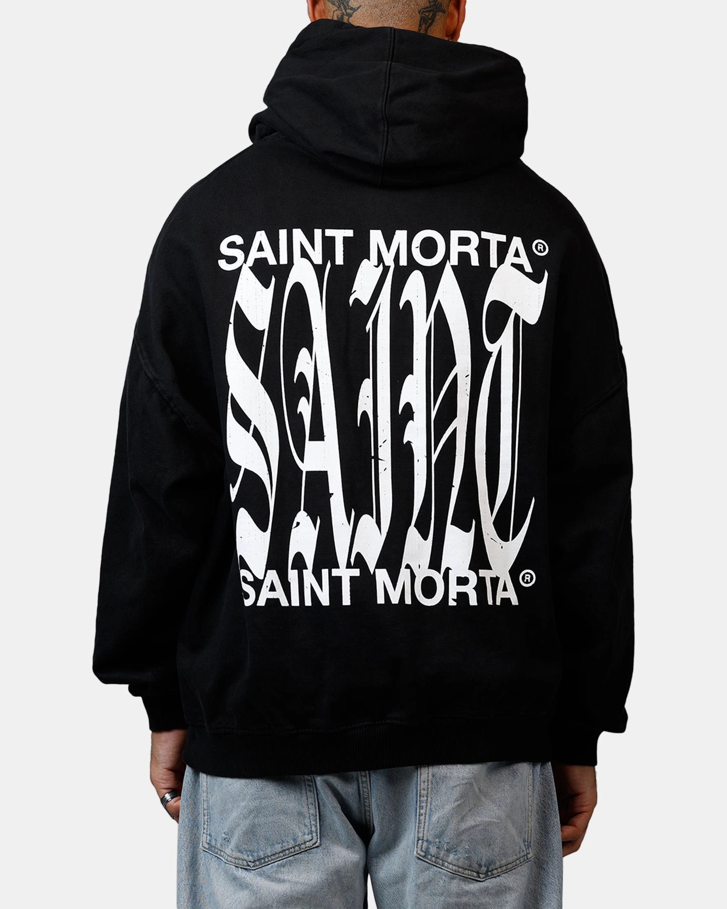 Saint Morta Ye Old Boxy Hoodie Black Circumstance All Day Comfort