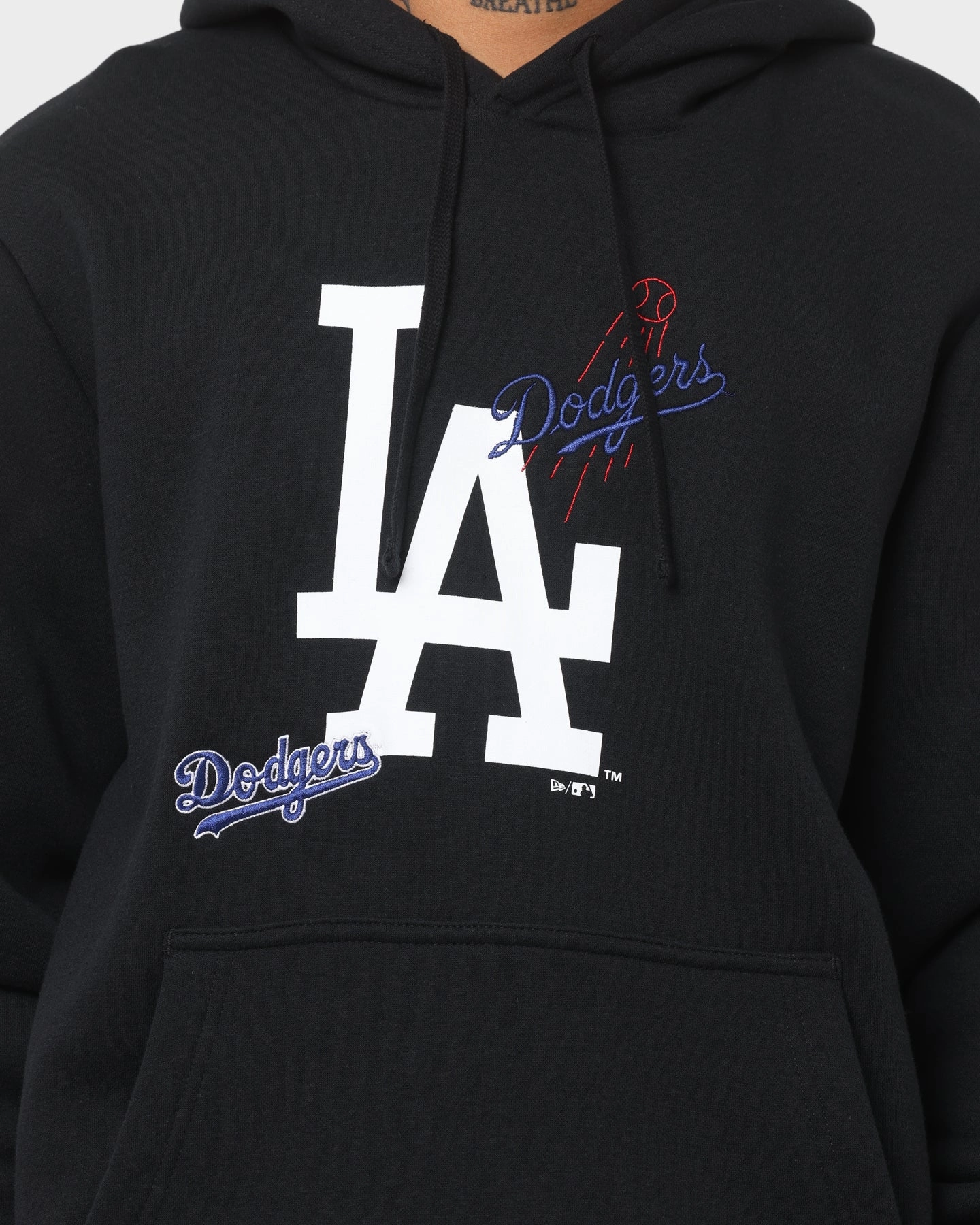 beach scene New Era Los Angeles Dodgers World Series Multi Logo Hoodie Black