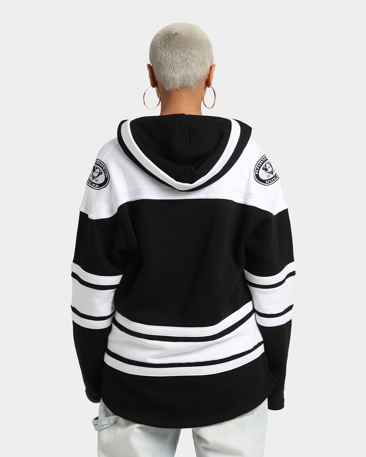 Eco-friendly Beauty 47 Brand Anaheim Ducks NHL Superior '47 Lacer Hoodie Jet Black