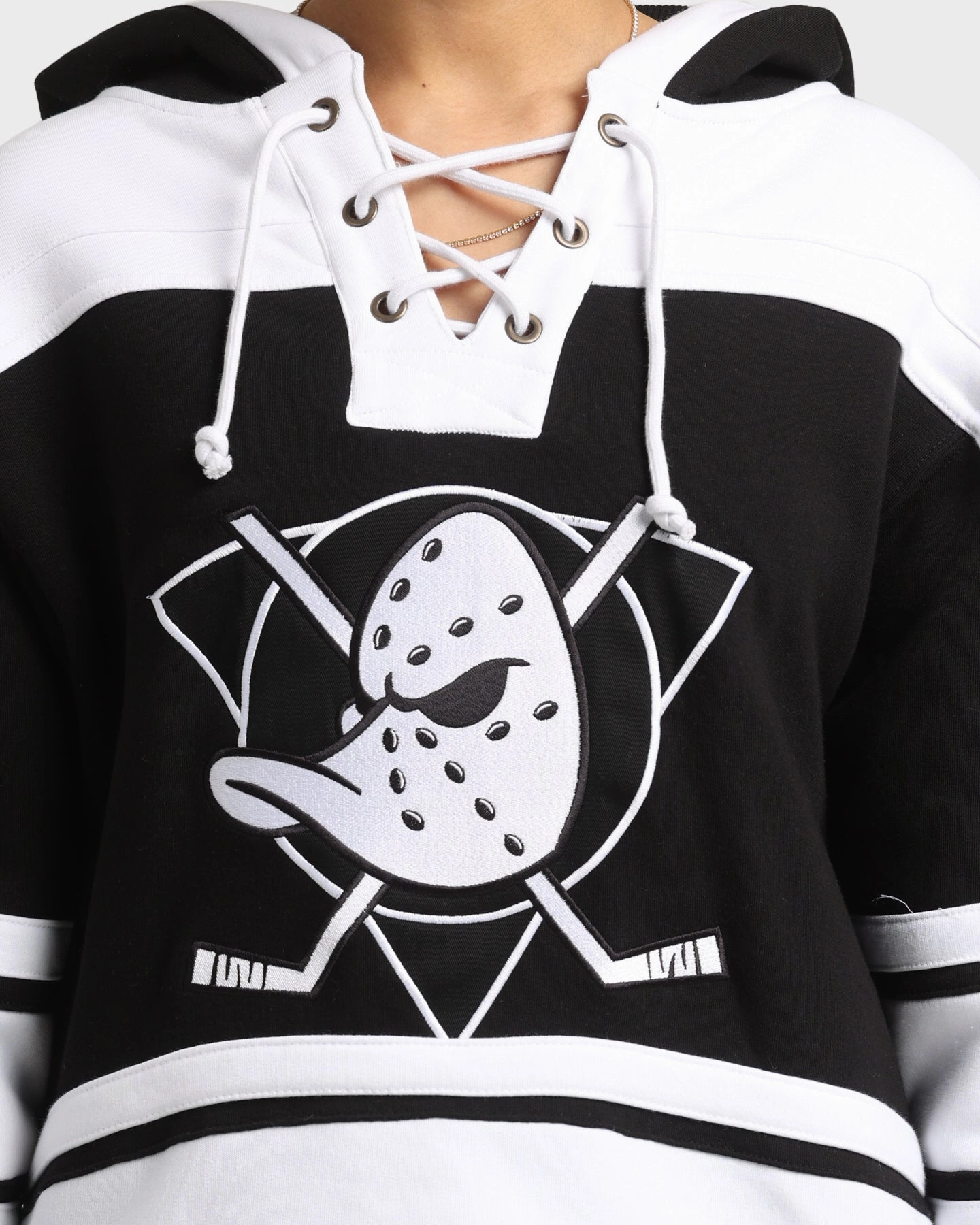 Service 47 Brand Anaheim Ducks NHL Superior '47 Lacer Hoodie Jet Black