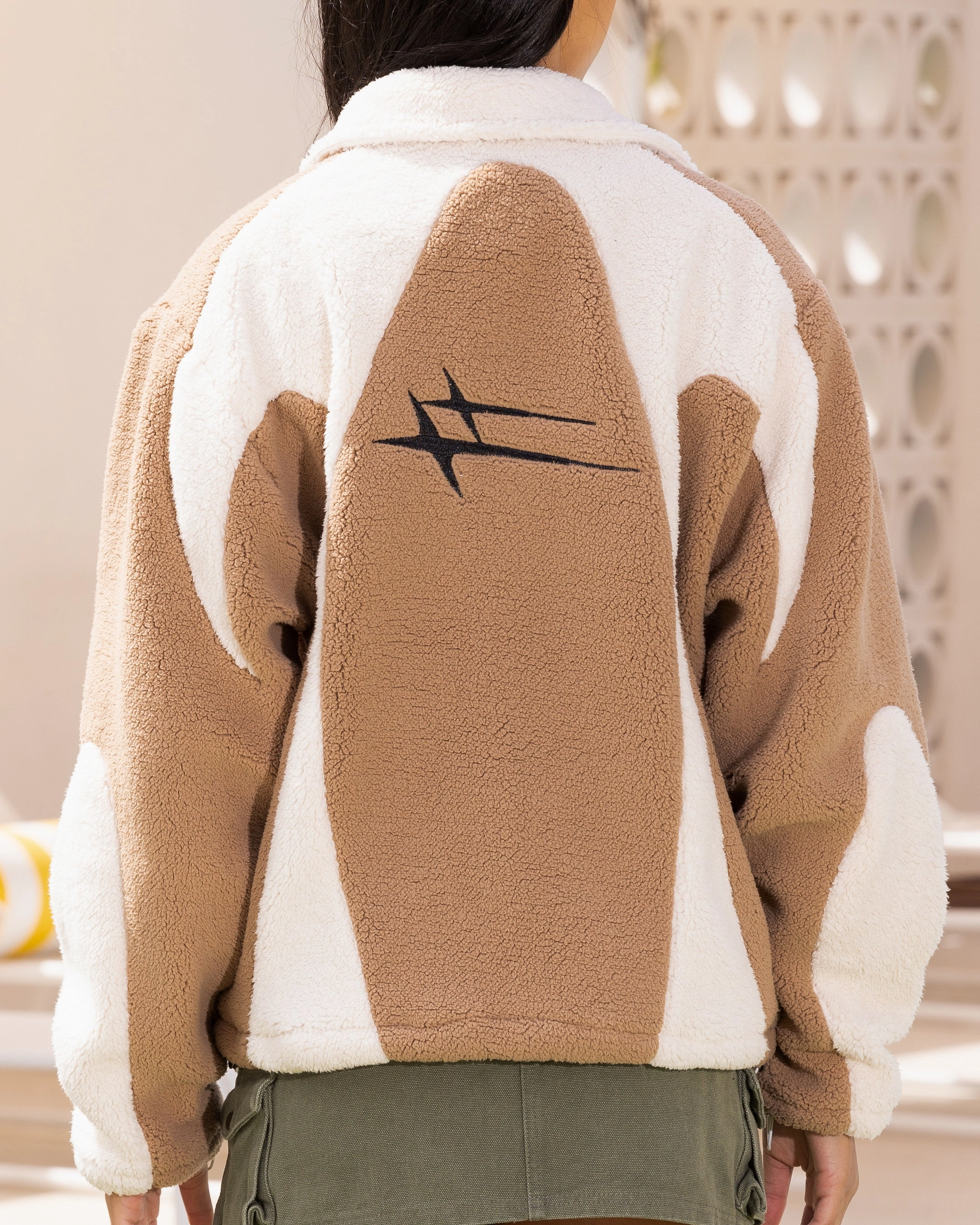 suitable for school days Loiter Spire Fleece Jacket Dark Tan/Ecru