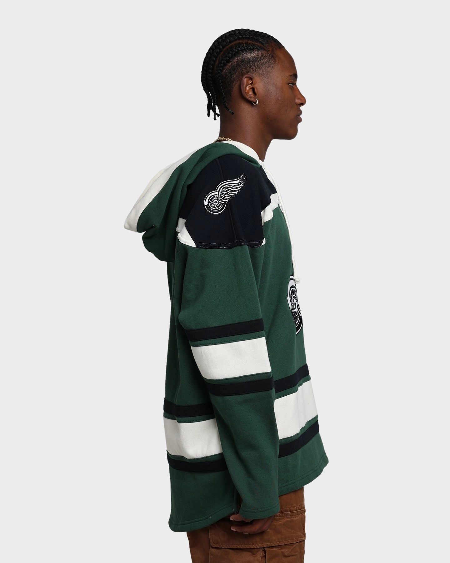 47 Brand Detroit Red Wings Superior Lacer Hoodie Dark Green group outing Multi Pocket Design