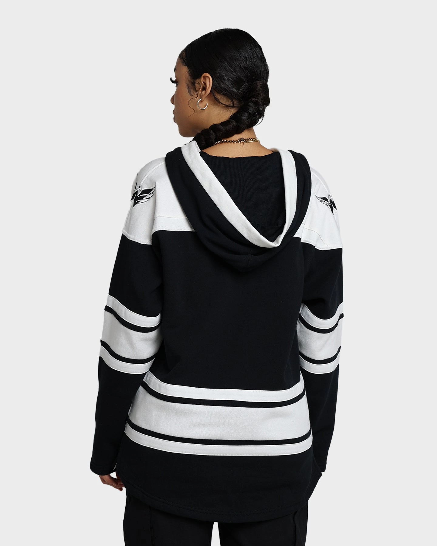 Moisture Wicking Lining 47 Brand Washington Capitals Superior Lacer Hoodie Jet Black