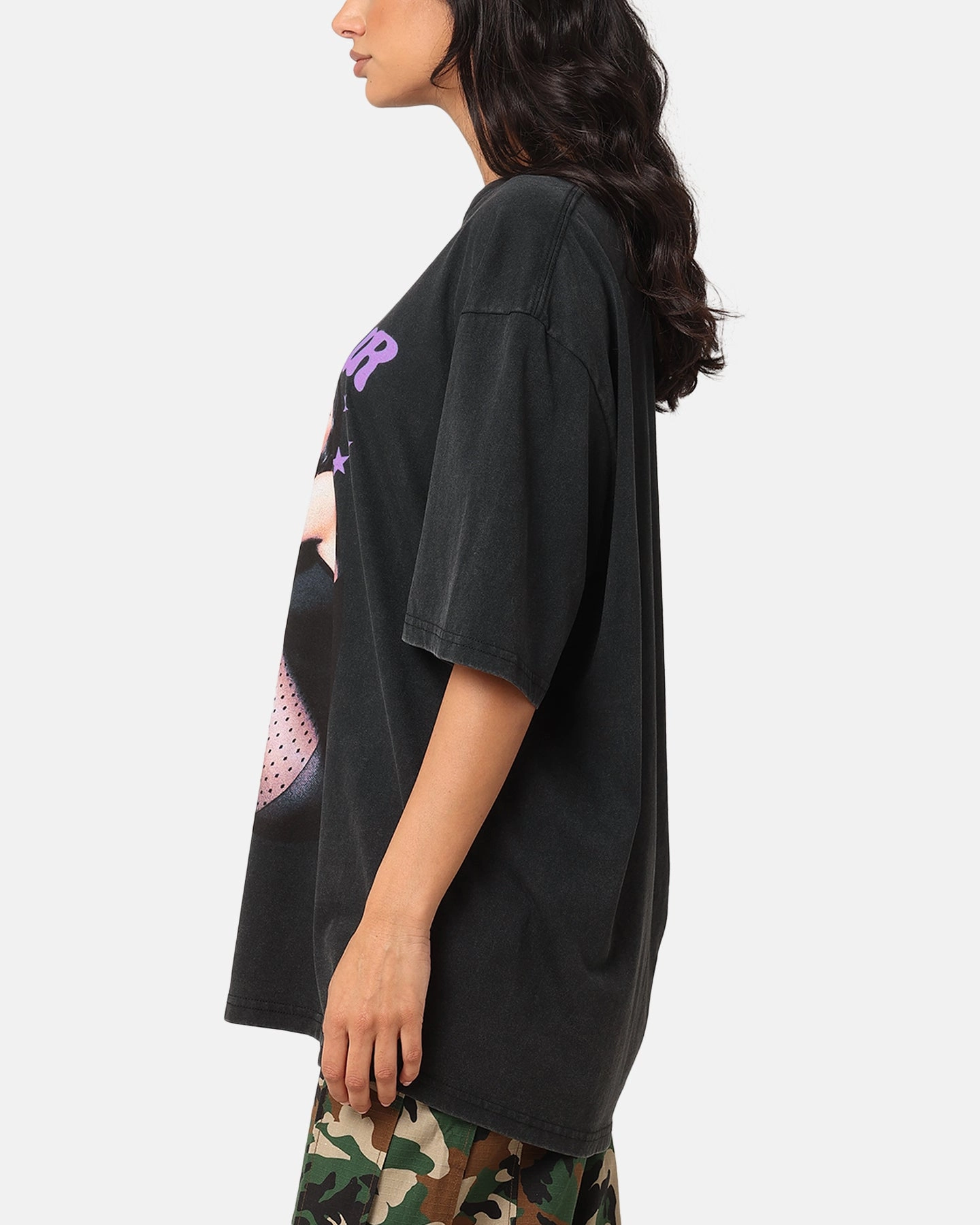 Long Lasting Color MinimalBranding Bravado Olivia Rodrigo Guts T-Shirt Washed Black