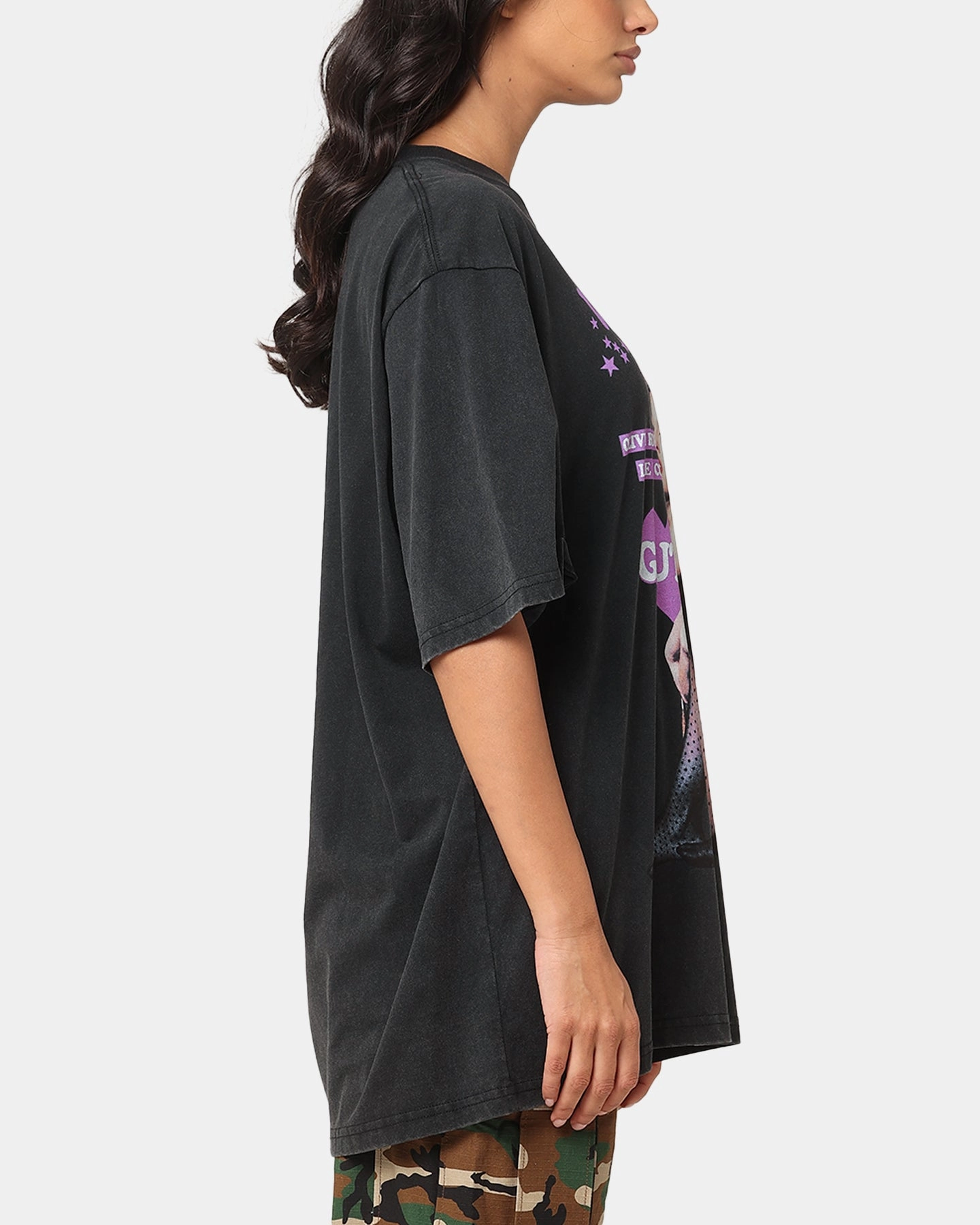 Comfortable Shape Plus Size Bravado Olivia Rodrigo Guts T-Shirt Washed Black