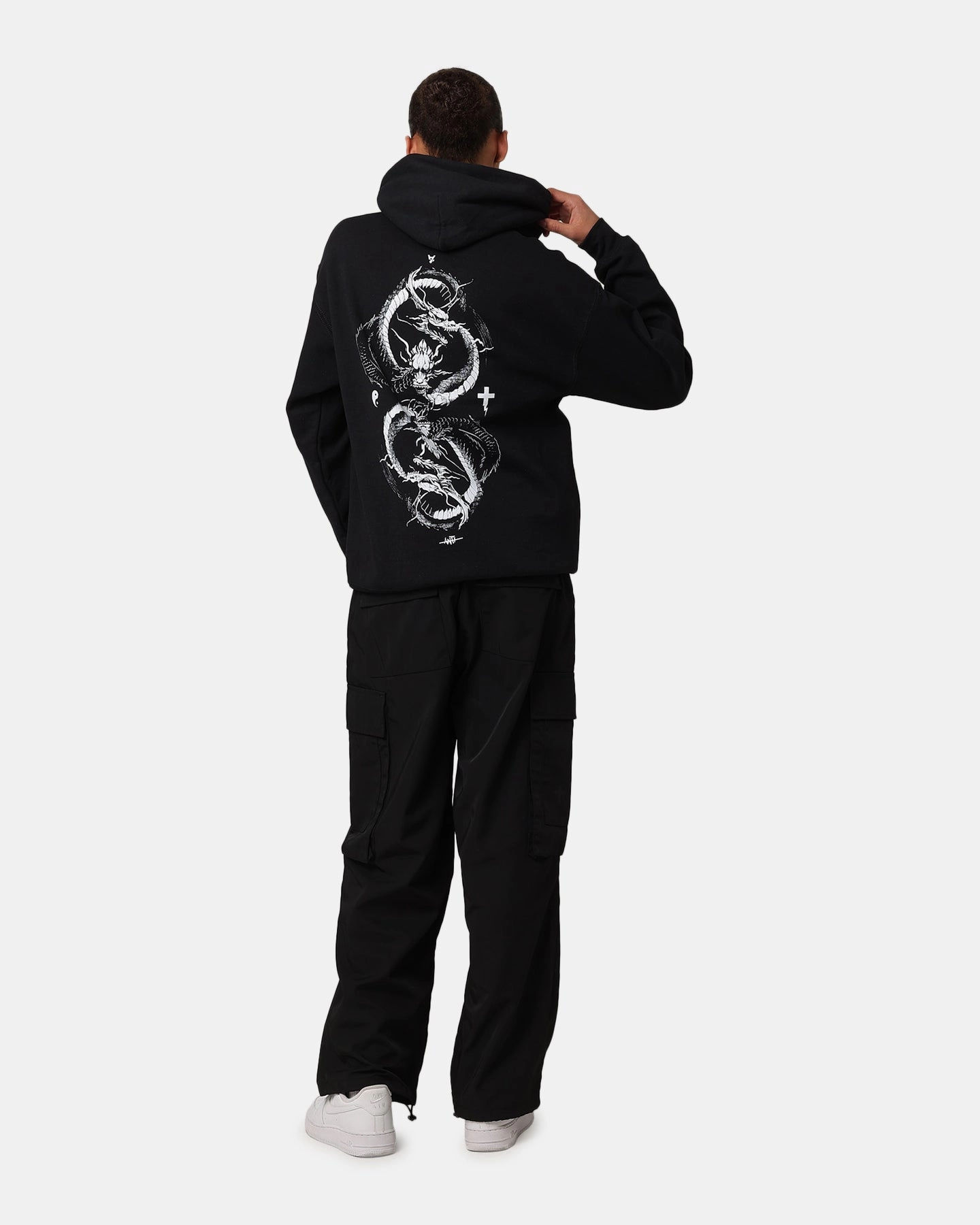 Regular-fit The Anti Order Double Dragon Hoodie Black/White