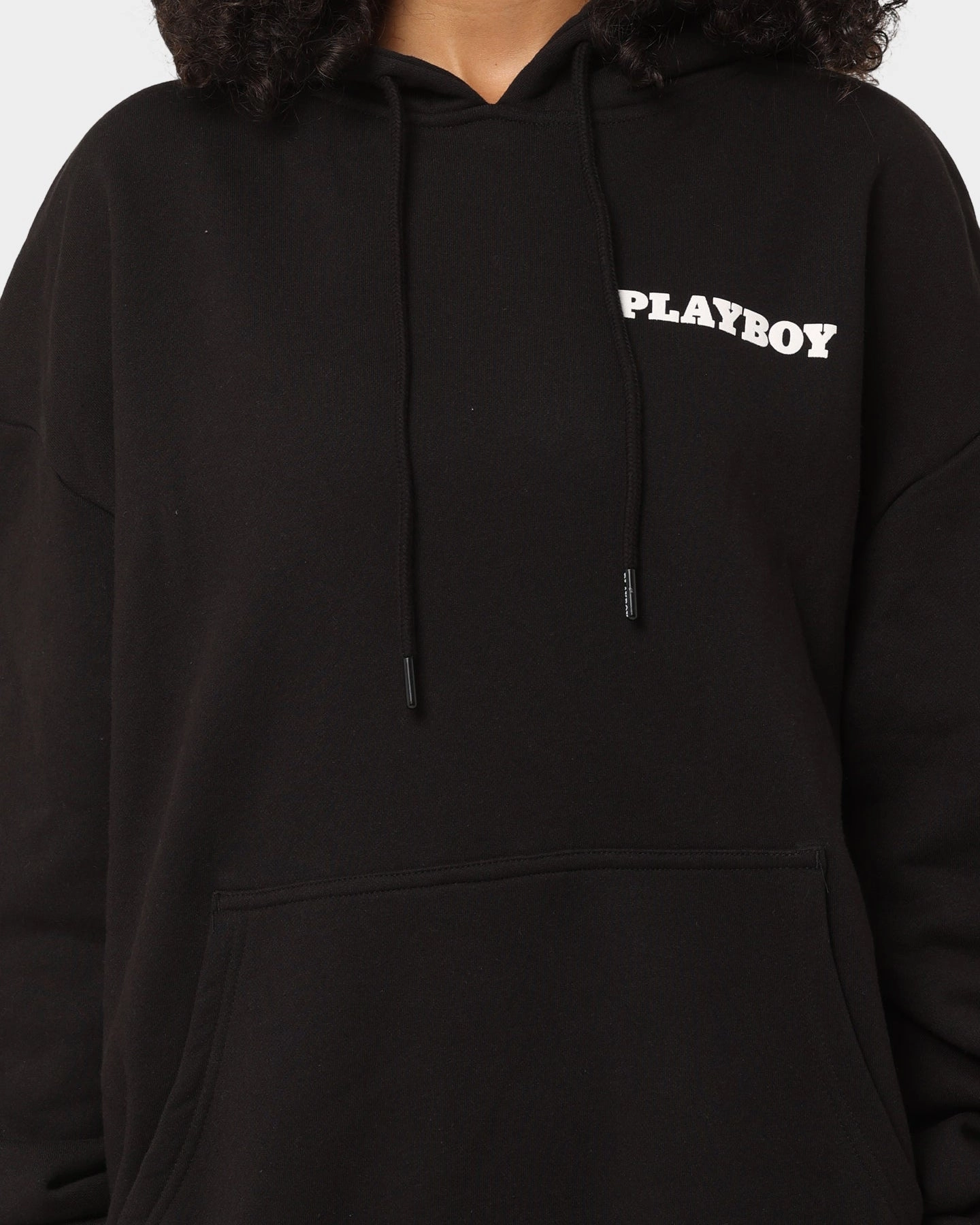 New Year's Budget Playboy Stack Blend Hoodie Black