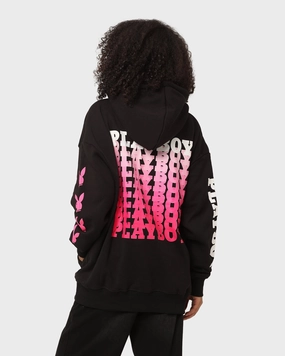 Engage Sporty Shield Playboy Stack Blend Hoodie Black