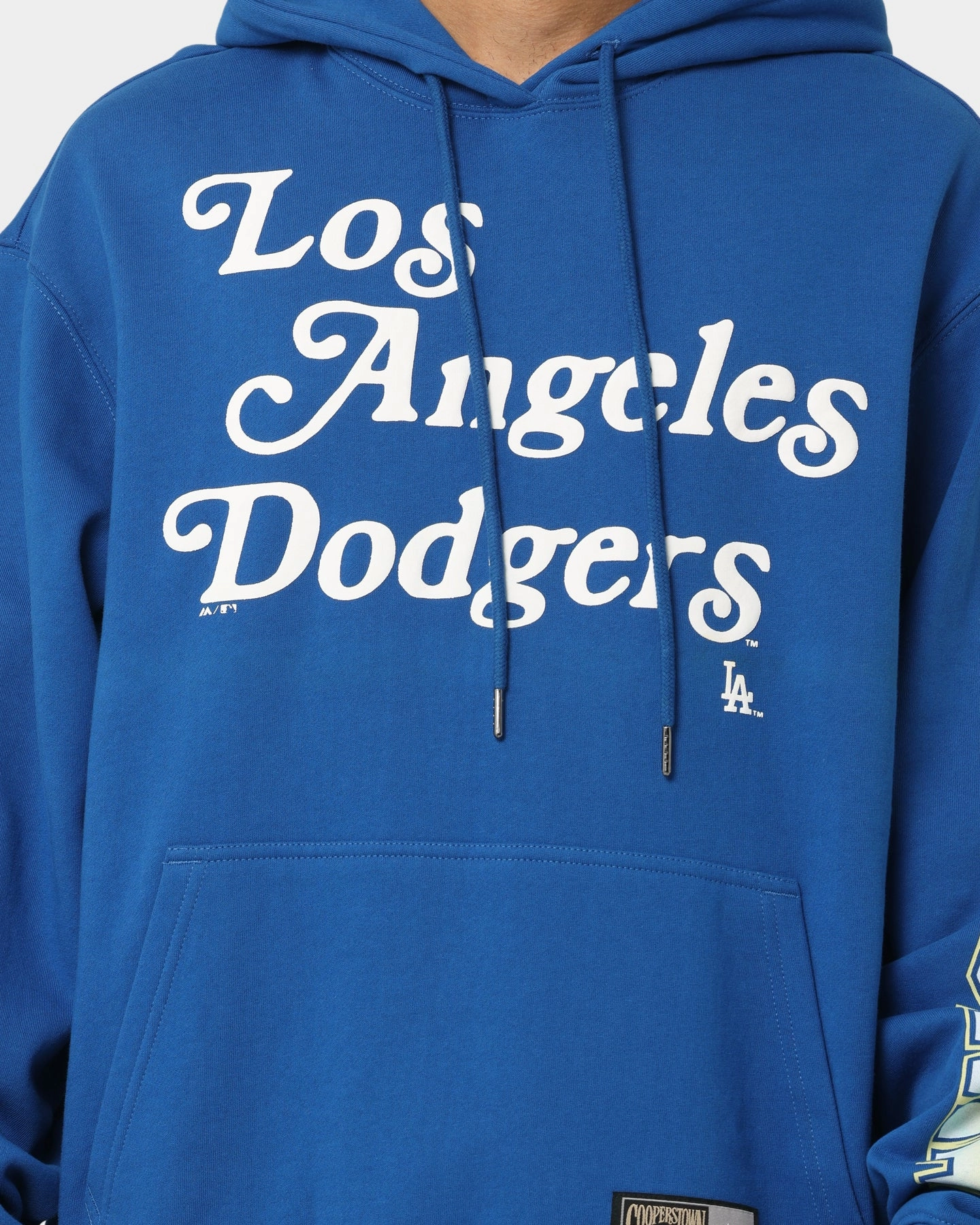 Majestic Athletic Los Angeles Dodgers Puff Print Patch Hoodie Royal Determination