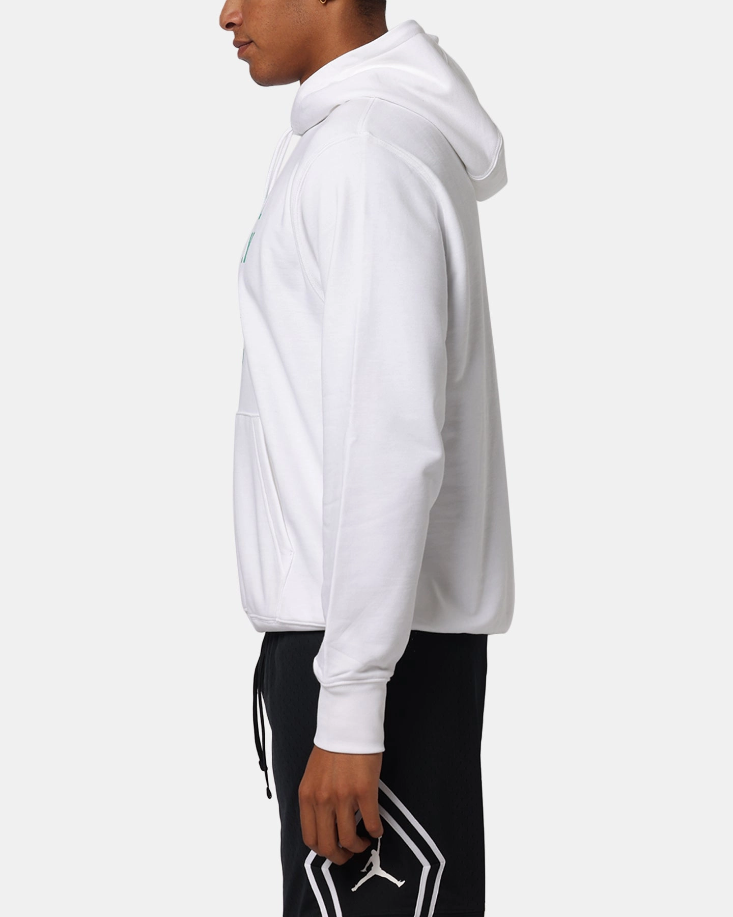 Nike Club French Terry Pullover Hoodie White/White/Green Warm Athlete Favorite