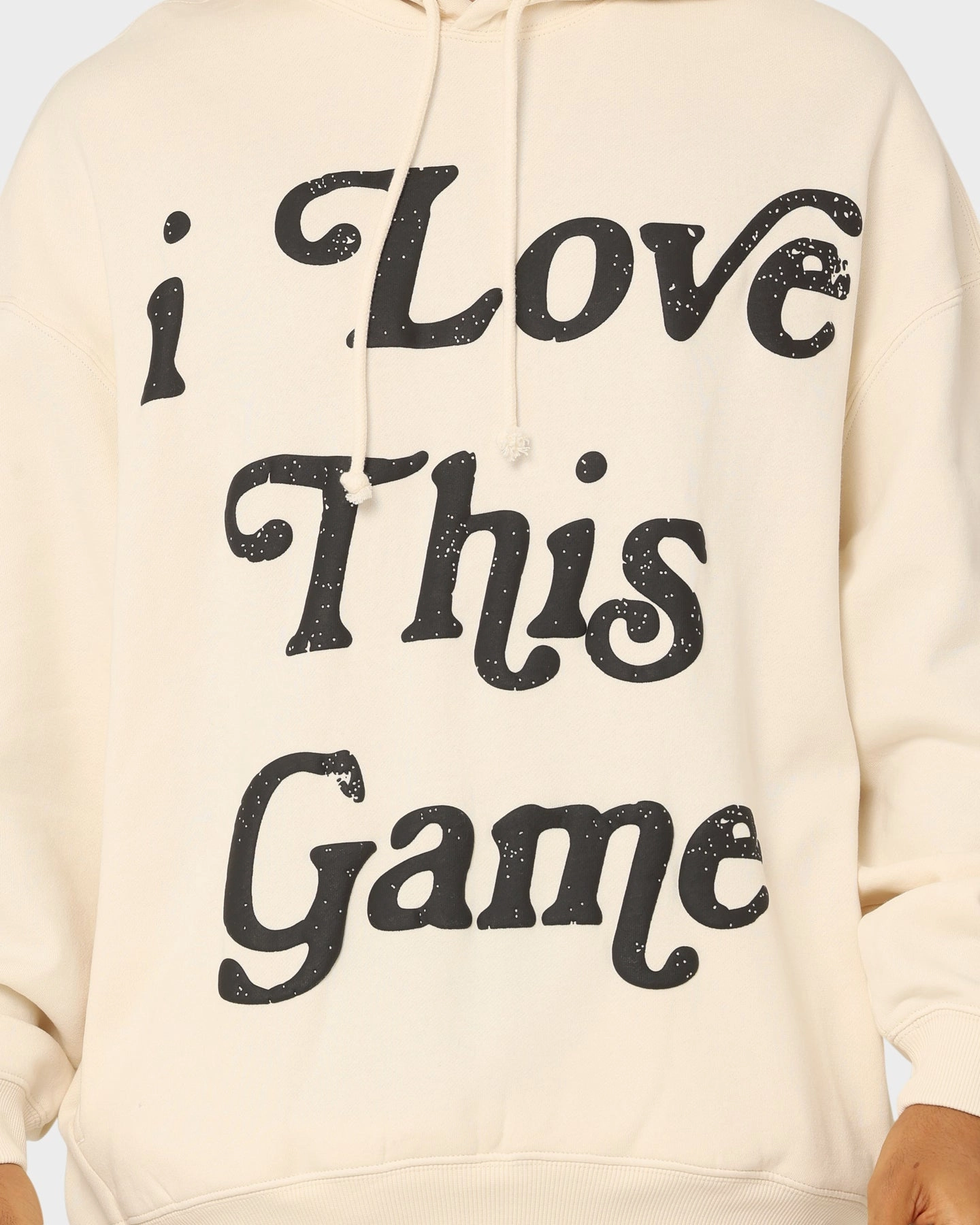 Mitchell & Ness I Love This Game Hoodie Unbleached Magnetic Closure Quick Release Buckles