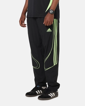 Adidas Teamgeist Adicolor Track Pants Black/Green Sustainable Fabric Street Inspired