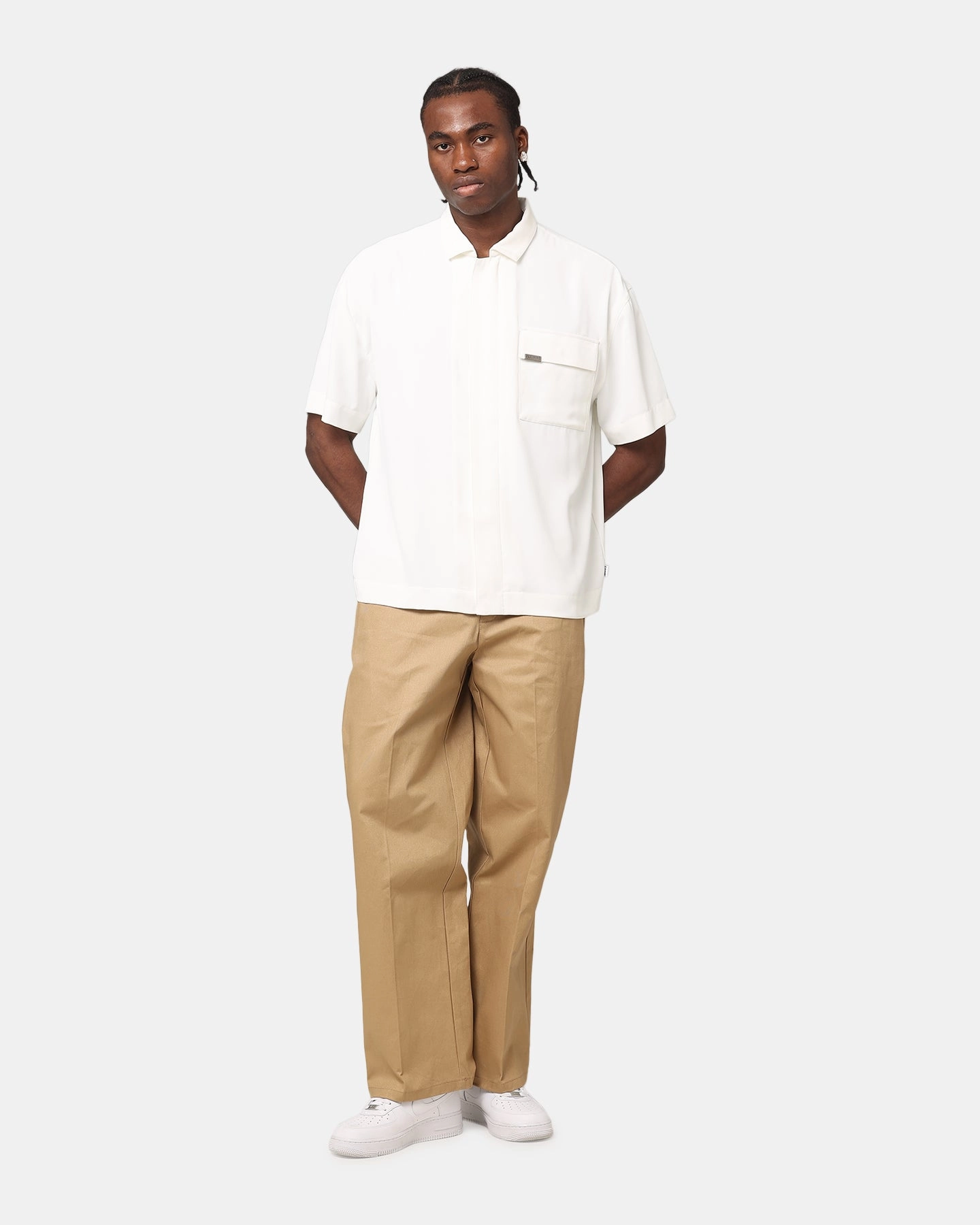 Carre Studio Baggy Pants Tan Comfort Fit Relaxed Comfort