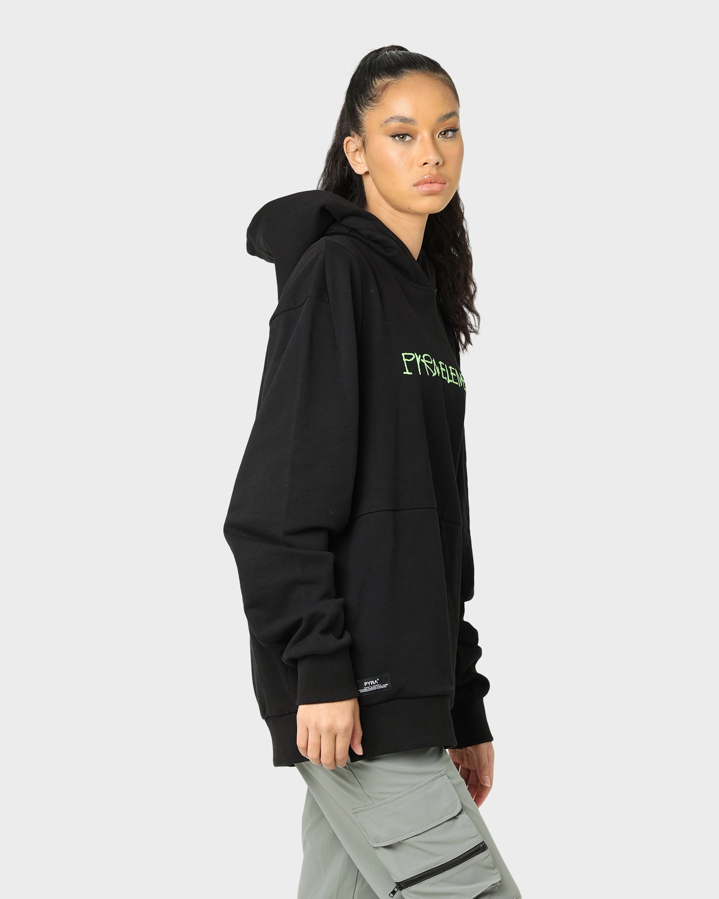 Customizable Fit Pyra Engineer Hoodie Black/Green
