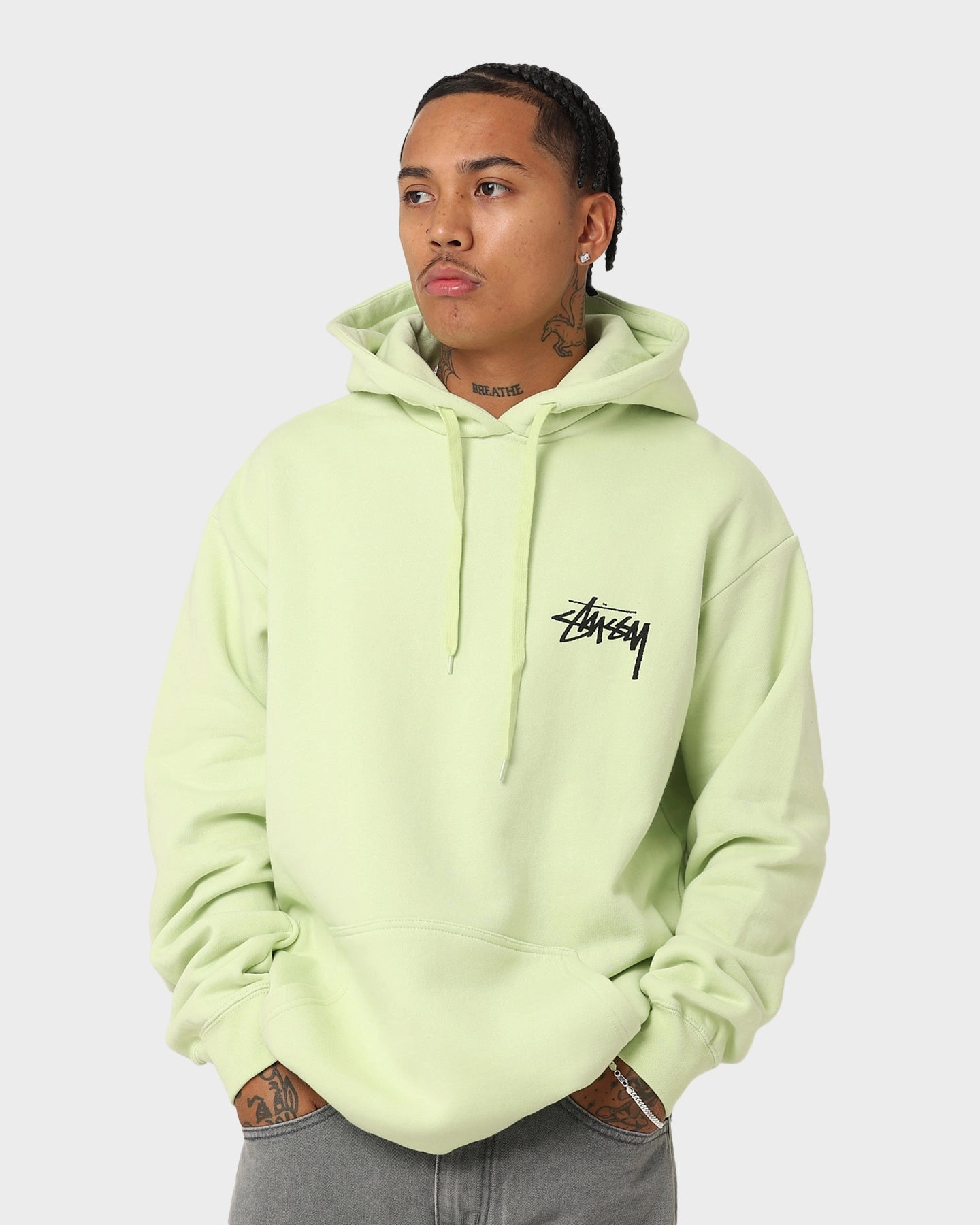 Strategy Stussy Fire Dice 50-50 Hoodie Light Green