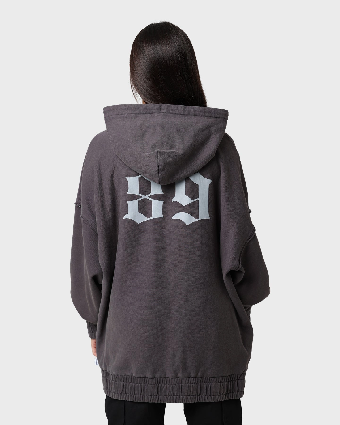 Carre Metalle Distressed Hoodie Washed Grey suitable for group activities Advertise