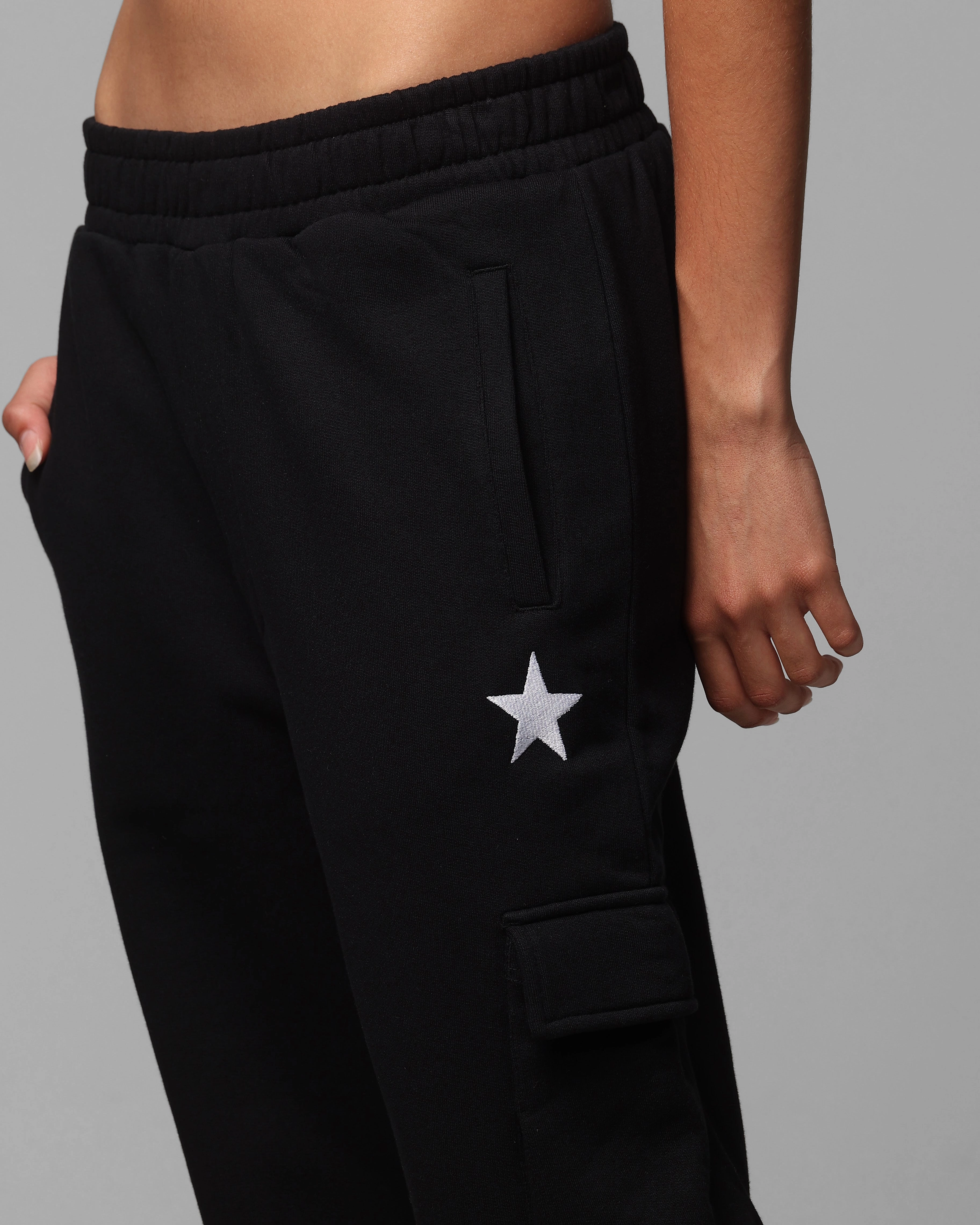 Stain Repellent Coating Loiter Premium Essentials Sweatpants Black/White