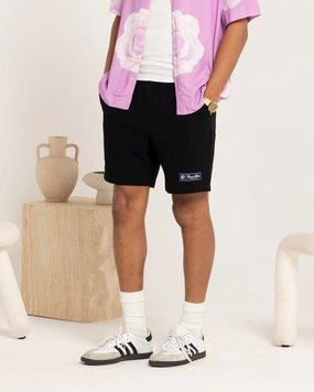 Trendy Style Cap Carre Wave Shorts Black