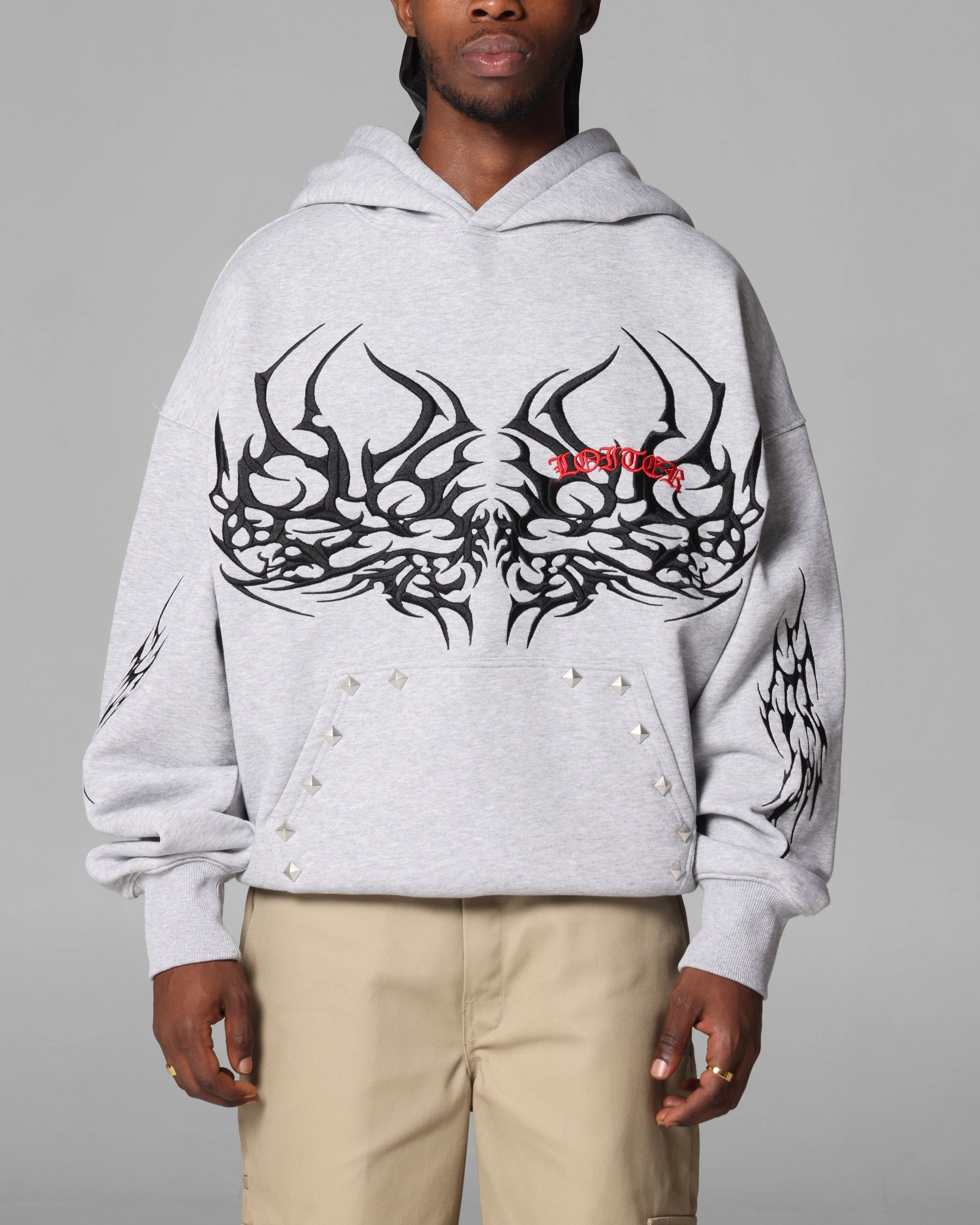 Water-resistant Coffee Shop Vibes Loiter Star Wars Sith Hoodie Grey