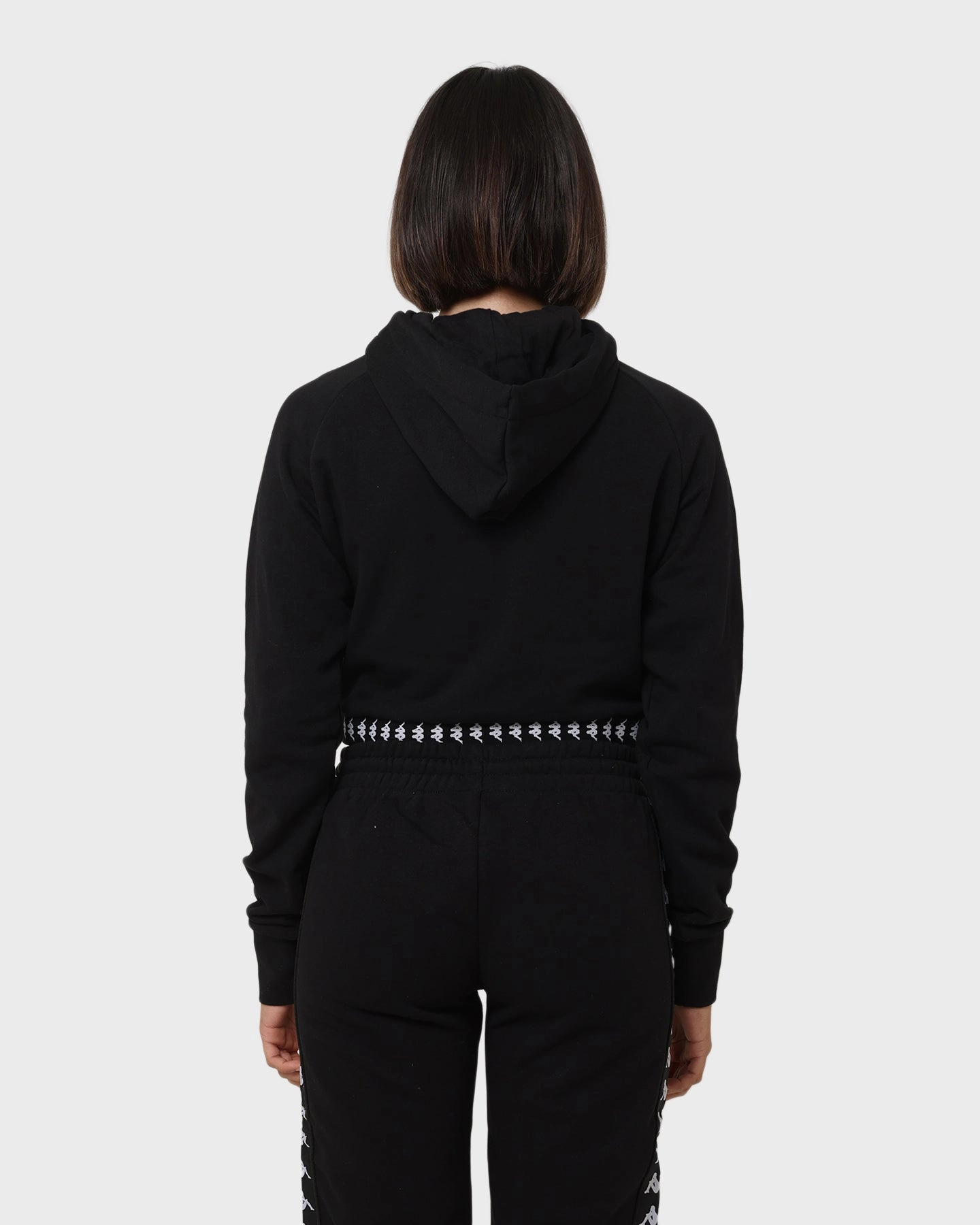 Kappa Women's 222 Banda Vanity Jacket Black/White WaterproofSeams waterproof