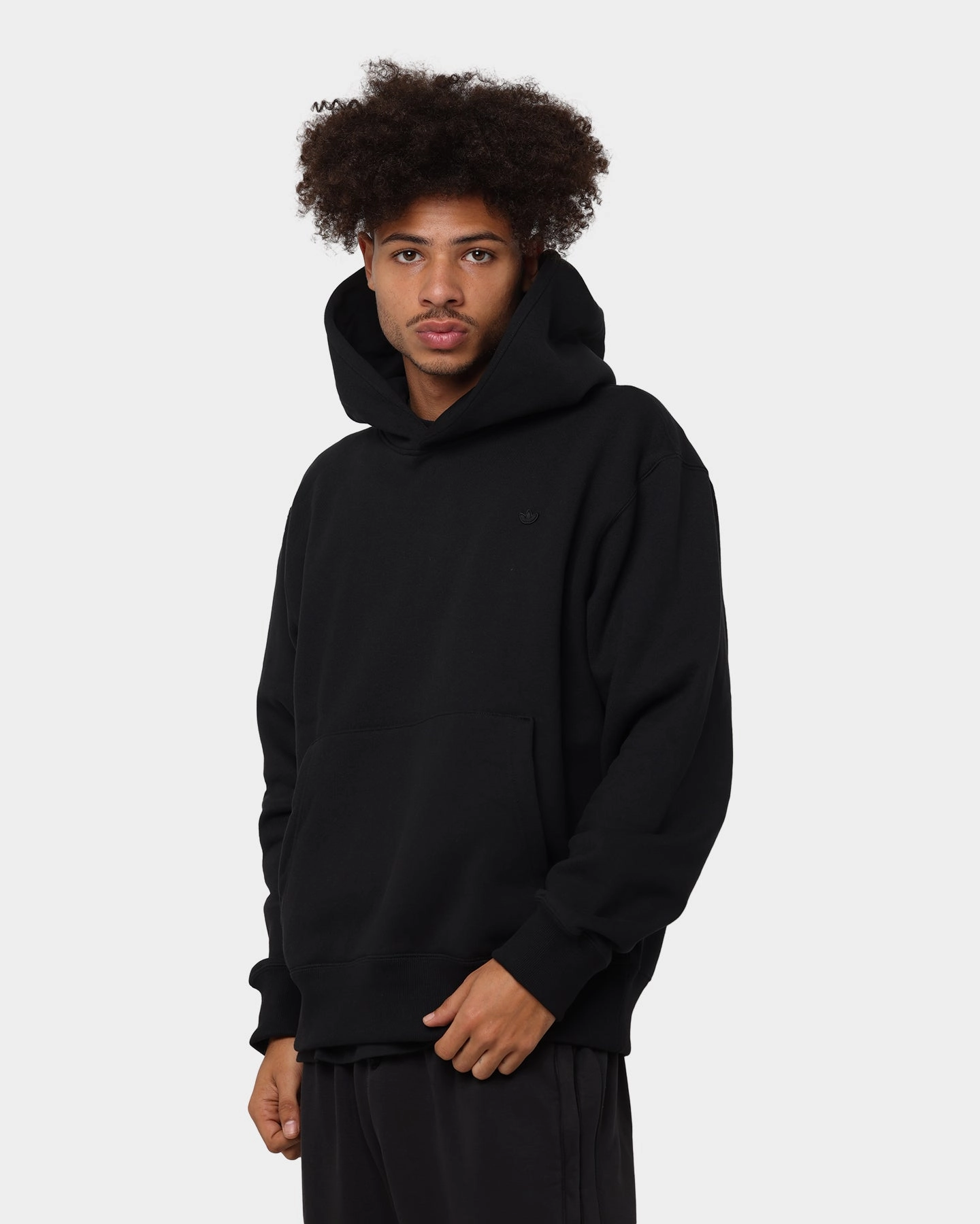 Adidas Adicolour Trefoil Hoodie Black Action