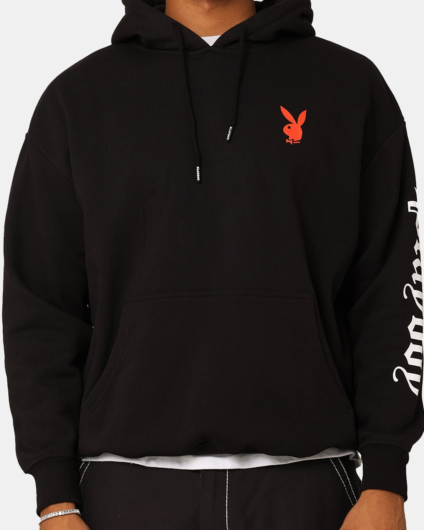 Playboy Gothic Stack Hoodie Black Hardware