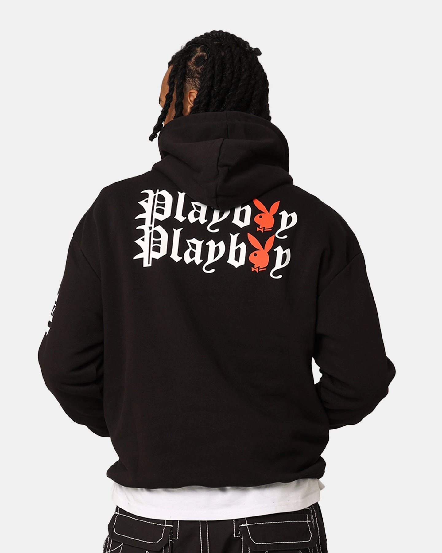 Playboy Gothic Stack Hoodie Black Minimalist chefs