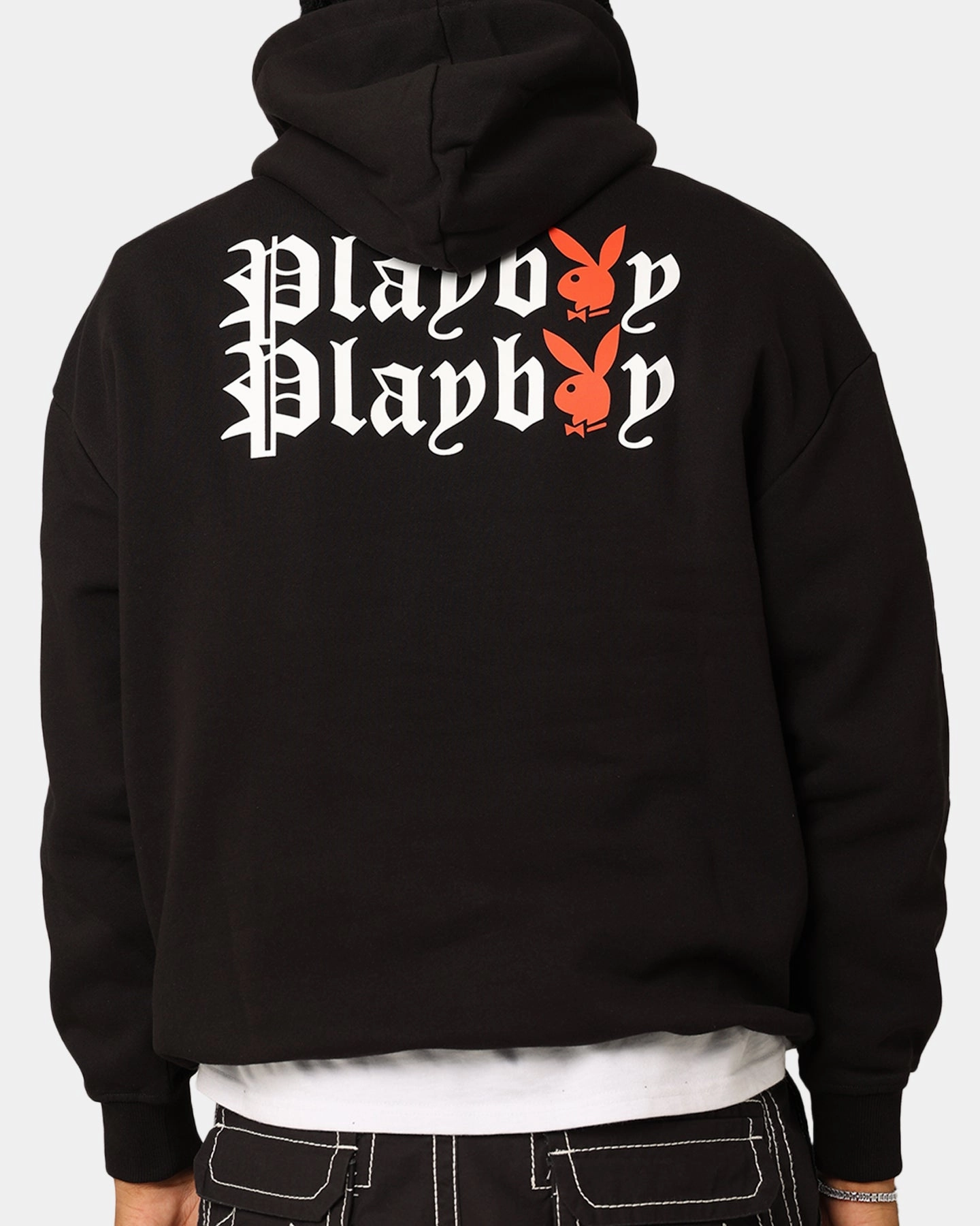students Playboy Gothic Stack Hoodie Black