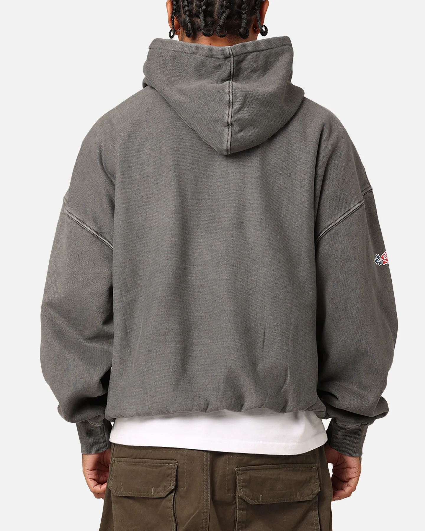 Easter Carr?? Rosebud Oversized Hoodie Washed Charcoal