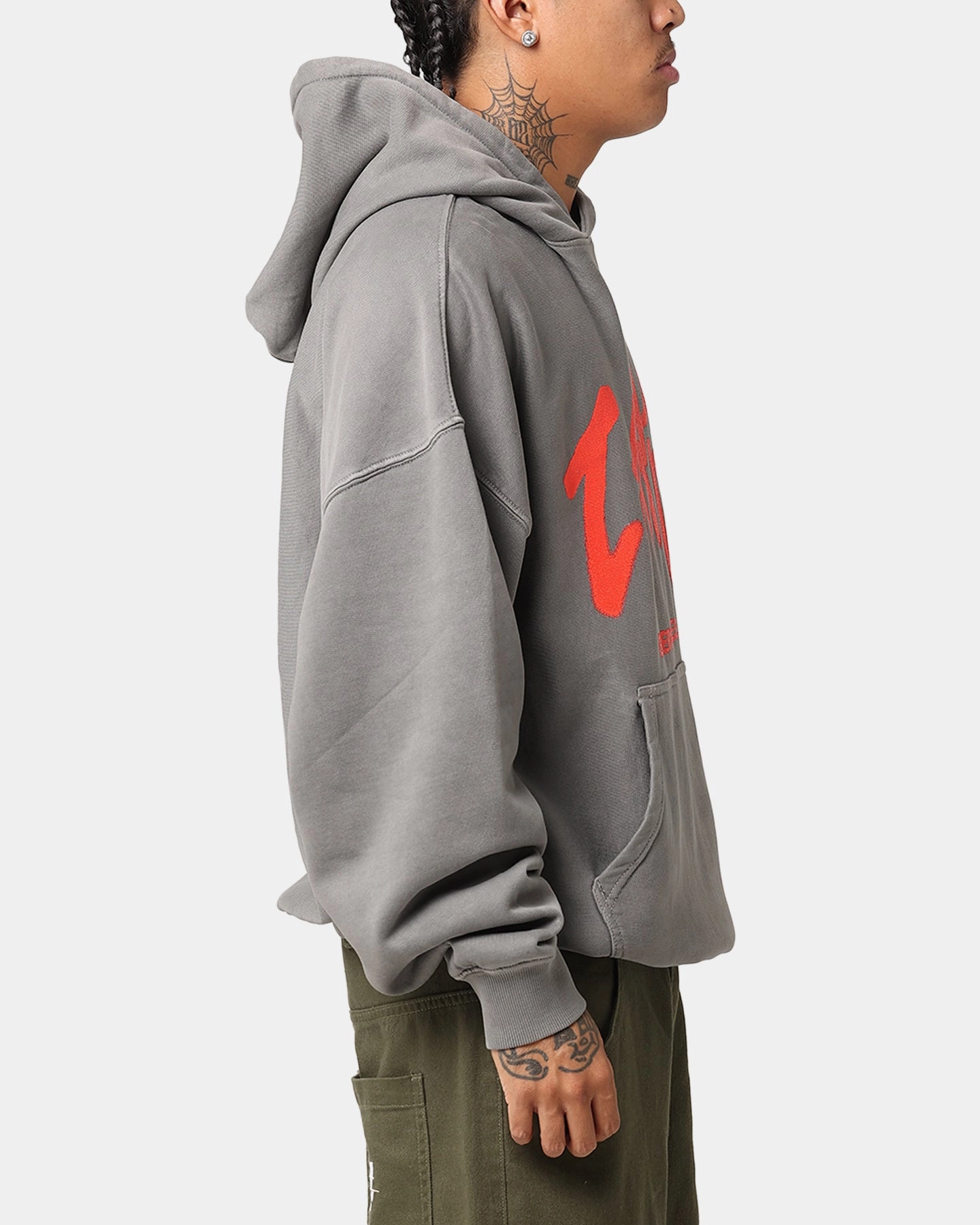 anti static Carre Enterprise Hoodie Washed Charcoal