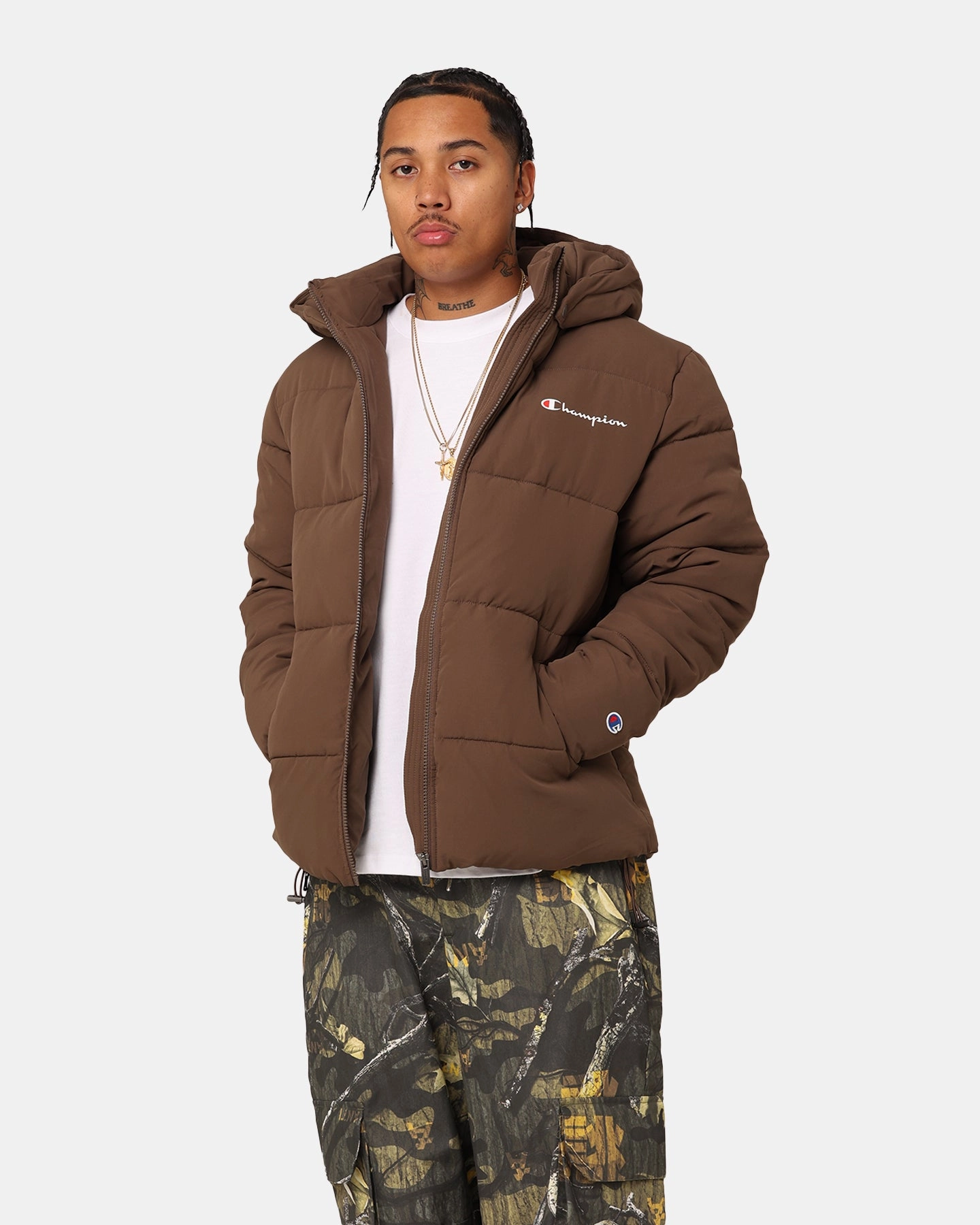 suitable for anniversaries Champion Rochester Puffer Jacket Espresso Martini