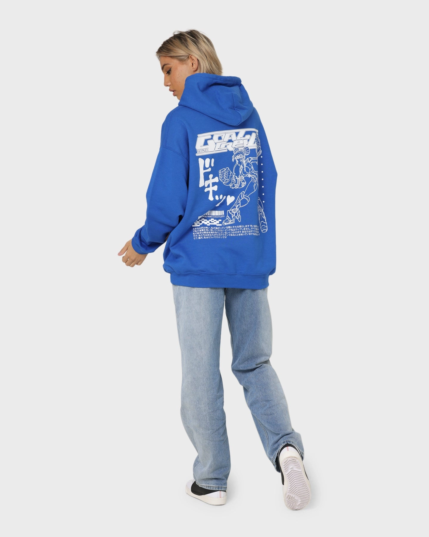 Thermal Reflective Lining Goat Crew Kyoto Hoodie Blue